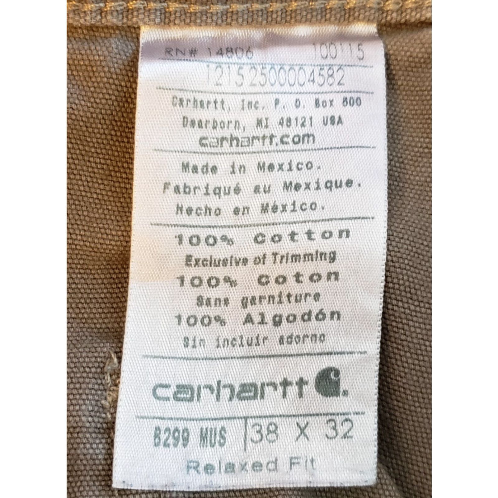 Carhartt Carhartt Pants Mens 38x32 Tan Relaxed Flat Front Carpenter Pocket Workwear Size US 38 / EU 54 - 3 Thumbnail
