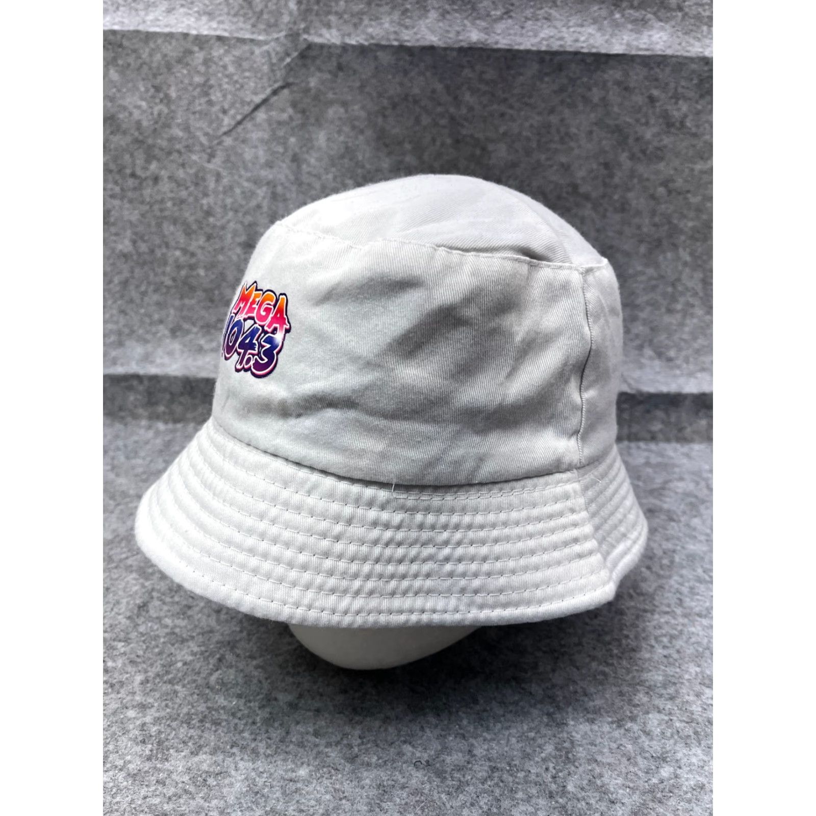 Omega Bucket Hat Adult One Size White Beige Plaid Cotton Reversible Size ONE SIZE - 4 Thumbnail