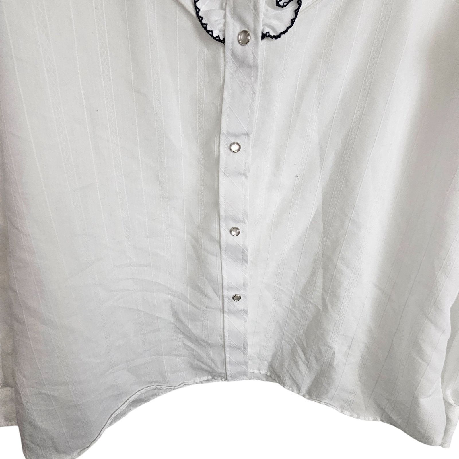 Fenton Vintage Fenton Womens Western Shirt Size 19/20 Snap Ruffle Size XL / US 12-14 / IT 48-50 - 3 Thumbnail