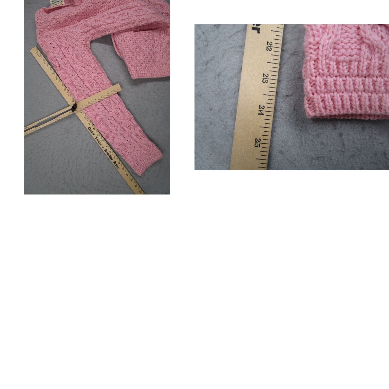 Pinko VINTAGE Kilronan Knitwear Merino Wool Cardigan Pink Cable Knit Ireland Womens XS A240754 Size XS / US 0-2 / IT 36-38 - 8 Thumbnail