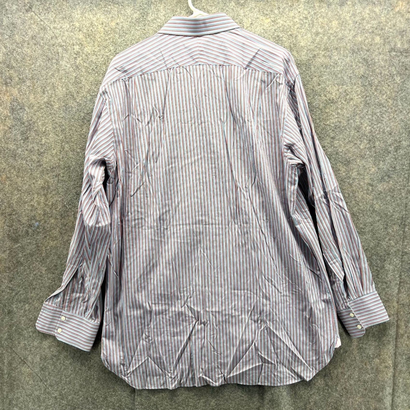 Pinko VINTAGE Pink Shirt Men 17 35 Striped Button-Up Casual Dress Collared Long Sleeve Blue White Red Cotton PINK Shirt Mens Regular Size 17 35 Size US XL / EU 56 / 4 - 2 Thumbnail