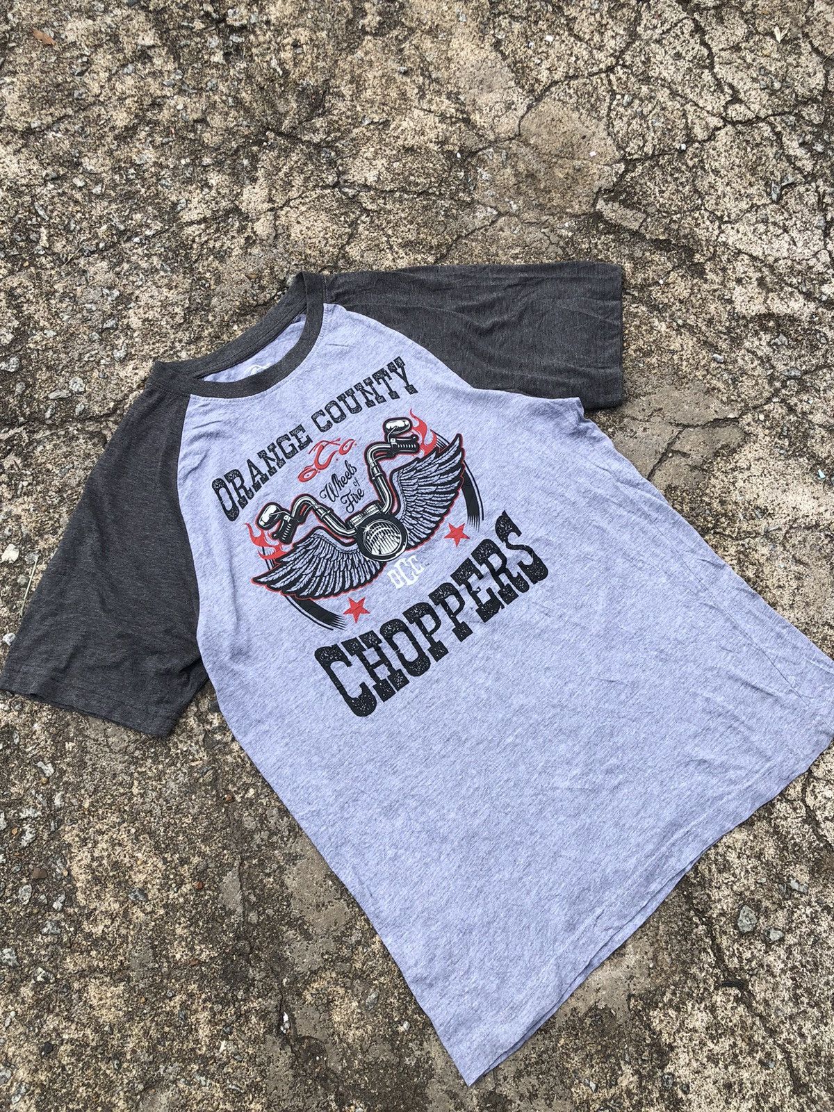 West Coast Choppers Orange Country Choppers Big Logo Raglan Tee Size US M / EU 48-50 / 2 - 2 Thumbnail