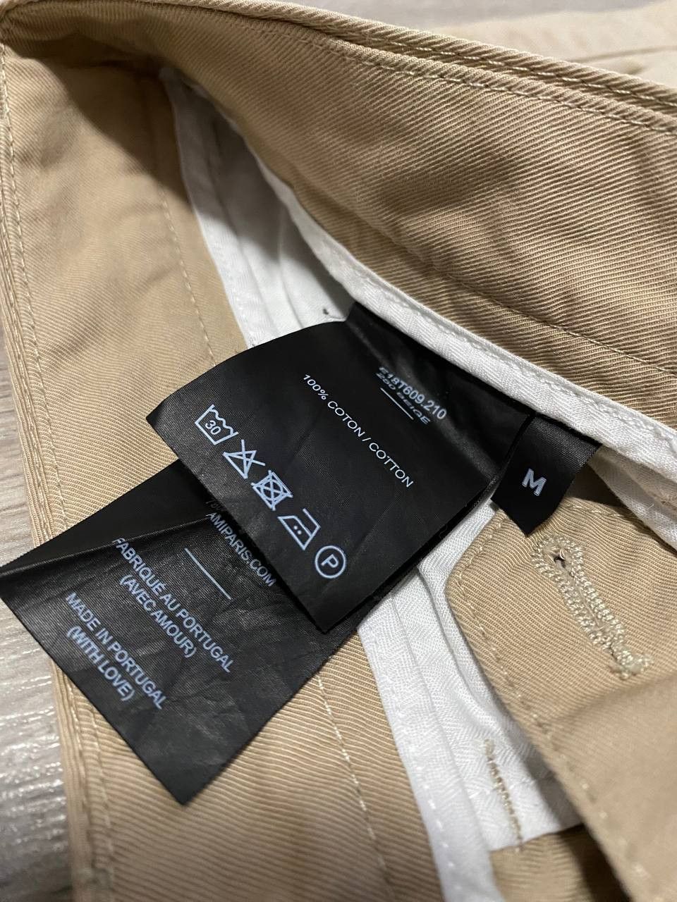 AMI Ami Chino Trousers Casual Pants Beige Mini Logo Cotton Size US 30 / EU 46 - 3 Thumbnail