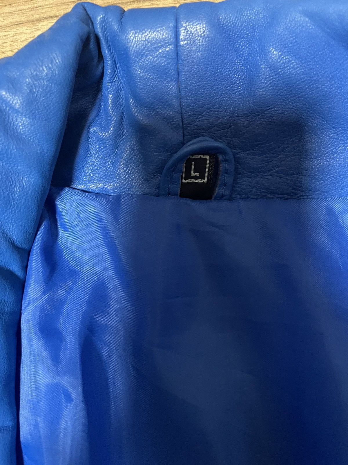 Other Blue leather jacket Size L / US 10 / IT 46 - 3 Thumbnail