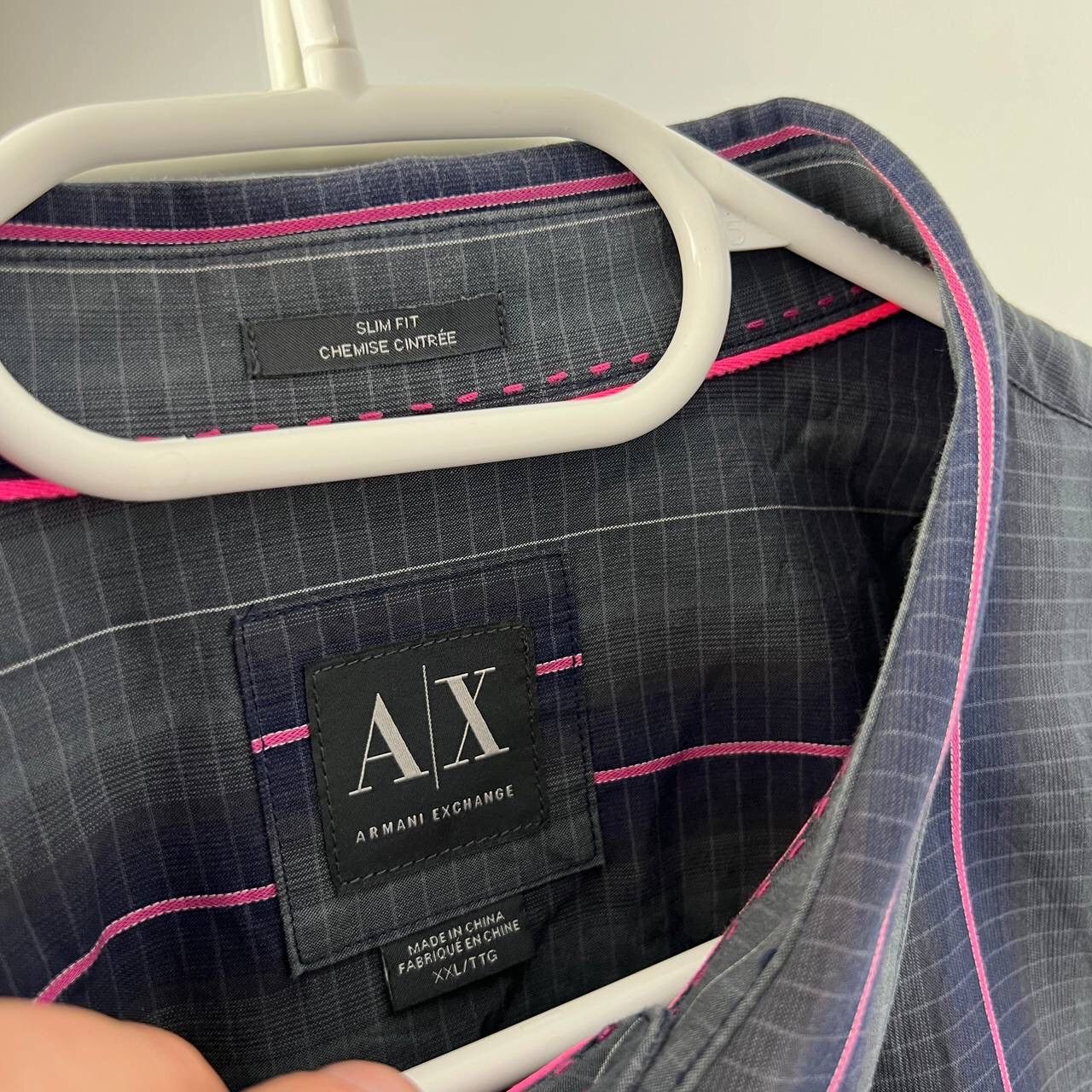 Armani Exchange Armani Exchange Vintage Shirt Button Up Striped Size US XXL / EU 58 / 5 - 3 Thumbnail