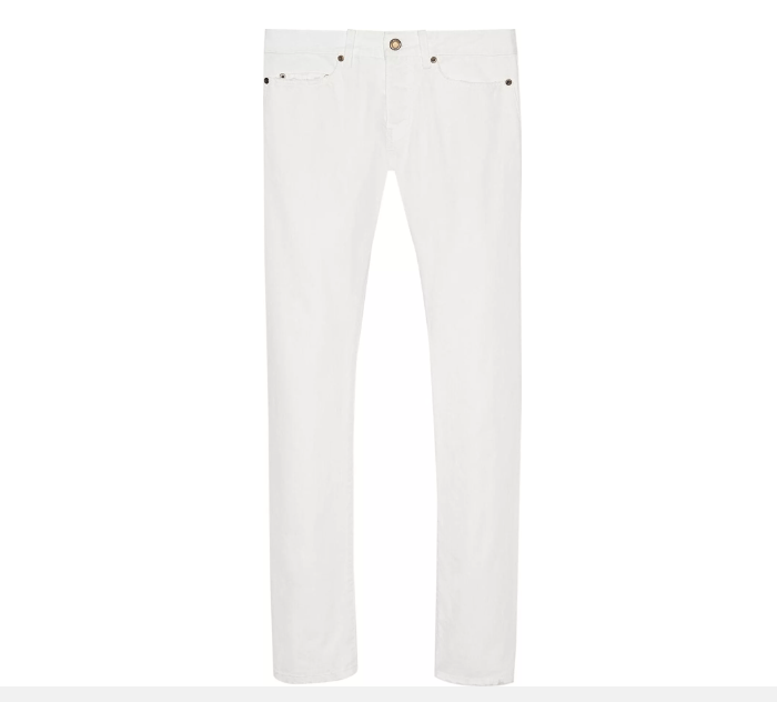 Saint Laurent Paris o1bcso1str1024 Slim Fit Jeans in White Size US 33 - 1 Thumbnail