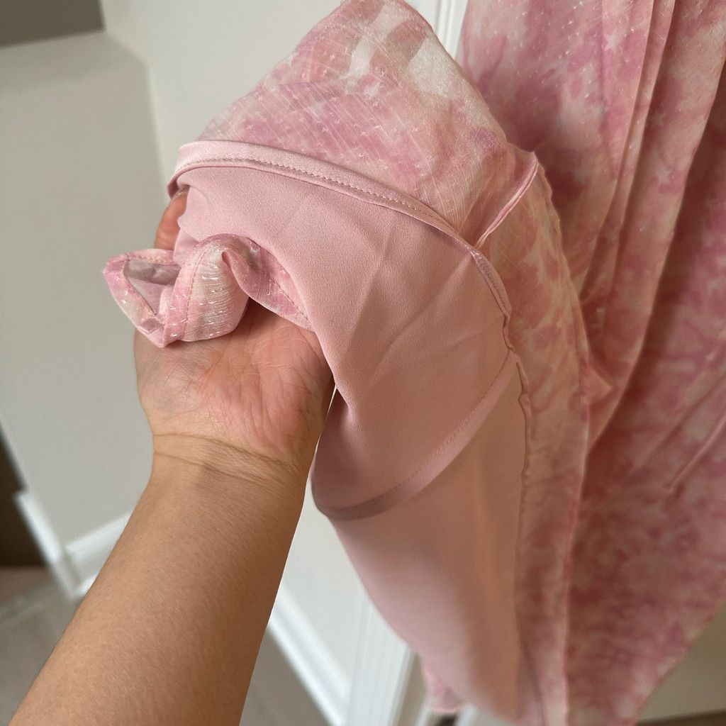 Zara Pink Starry Cloud Cowl Neckline Dress Size S / US 4 / IT 40 - 12 Thumbnail