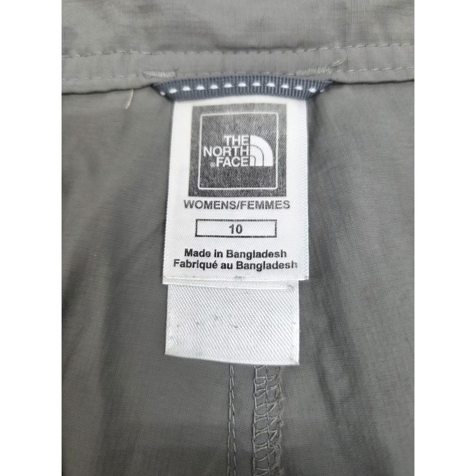 The North Face The North Face Womens Casual Cargo Shorts Gray Chino 10 Regular Drawstring Pockets Logo Embroidered Zipper Sling Pocket Size 32" / US 10 / IT 46 - 2 Thumbnail