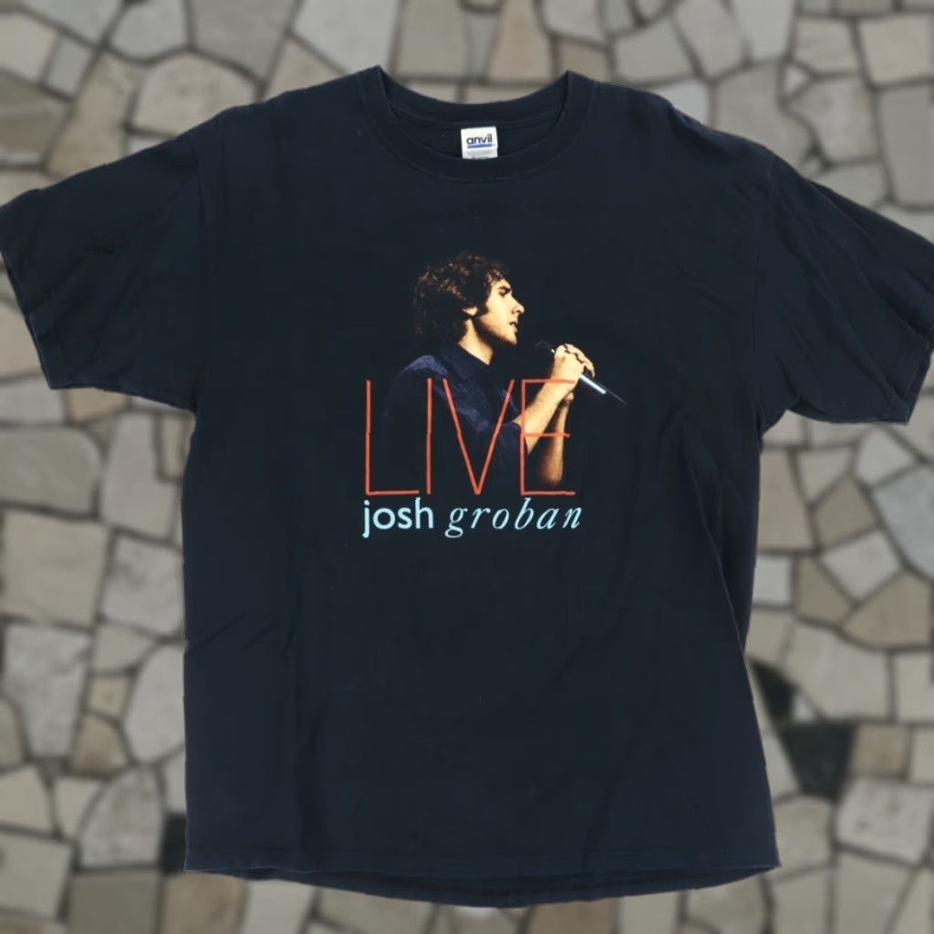 Anvil VTG Anvil Josh Groban Live 2005 Solid T-Shirt Black Men's XL Shirt Size US XL / EU 56 / 4 - 1 Thumbnail