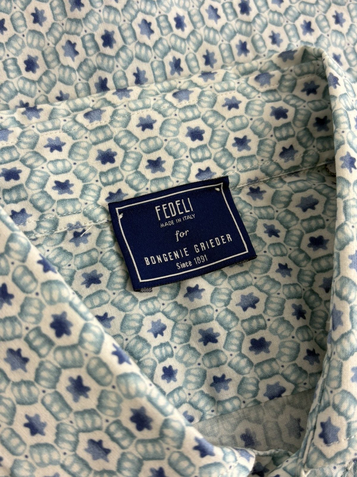 Fedeli Fedeli for Bongenie Grieder Luxury All Over Print Shirt Size US L / EU 52-54 / 3 - 4 Thumbnail