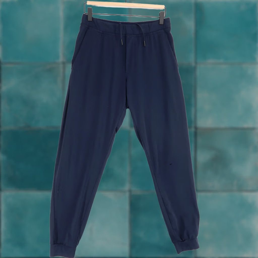 Lululemon Lululemon Jogger Mens S Navy Blue Drawstring Zip Pockets Training Athletic Tapered Inseam 29 in Pants Size US 29 - 1 Thumbnail