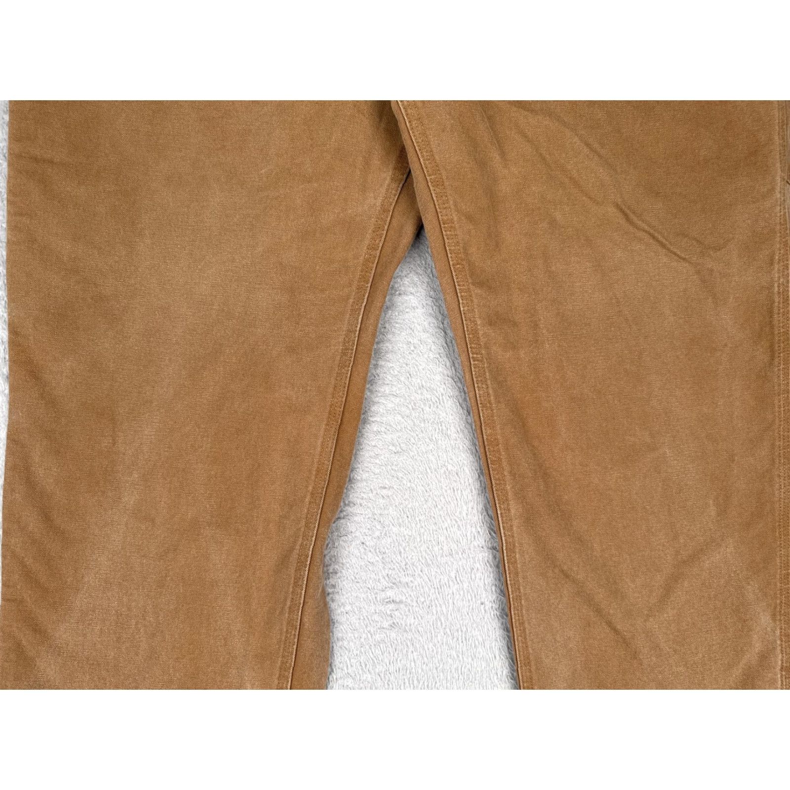 Carhartt Carhartt Pants Mens 42x32 Brown Canvas Carpenter Relaxed Fit Workwear Utility Size US 42 / EU 58 - 3 Thumbnail