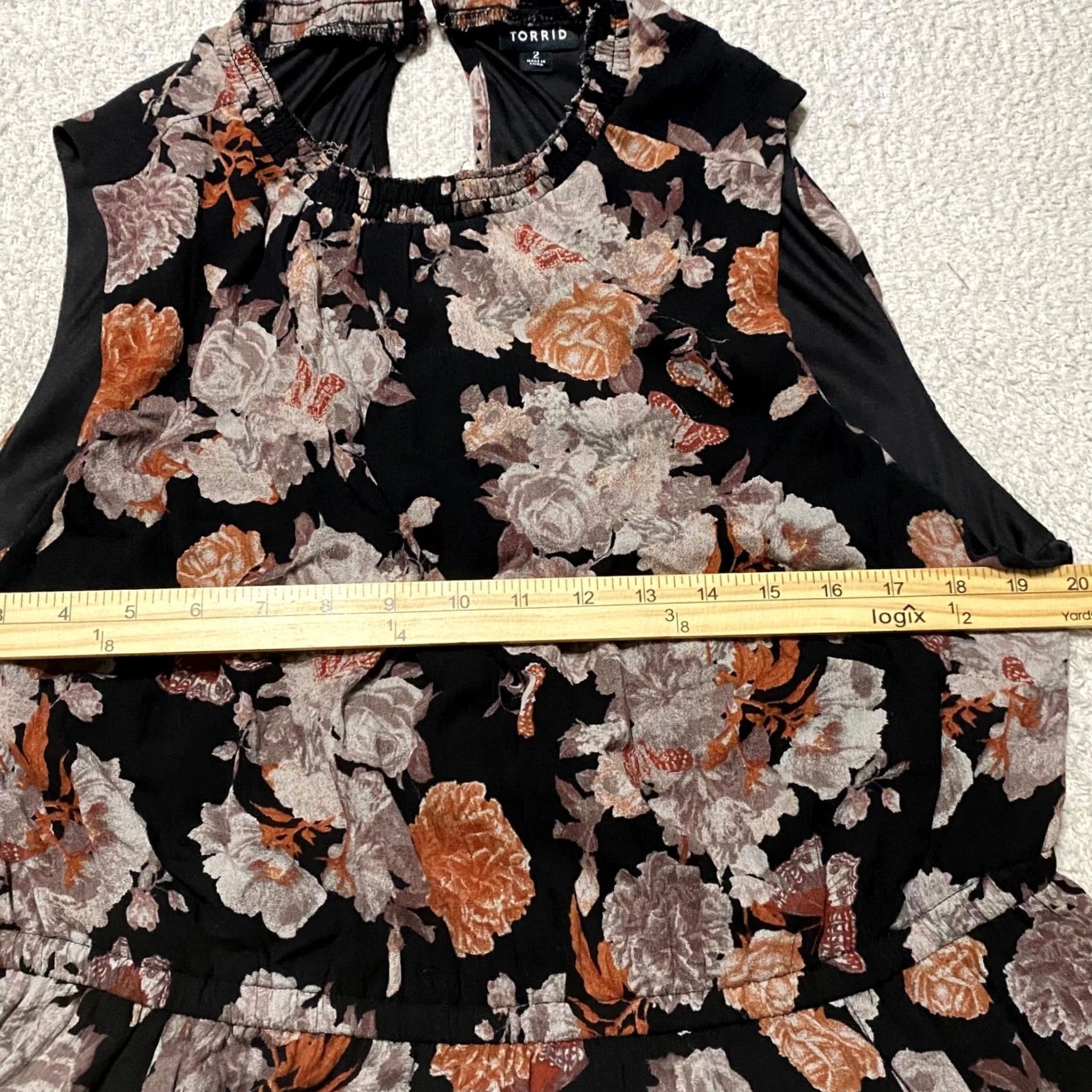 Torrid Torrid Dress Multicolor Floral Sleeveless Lined Midi 2X Plus A-Line Short Description: 2X Plus Size XXL / US 16-18 / IT 52-54 - 7 Thumbnail