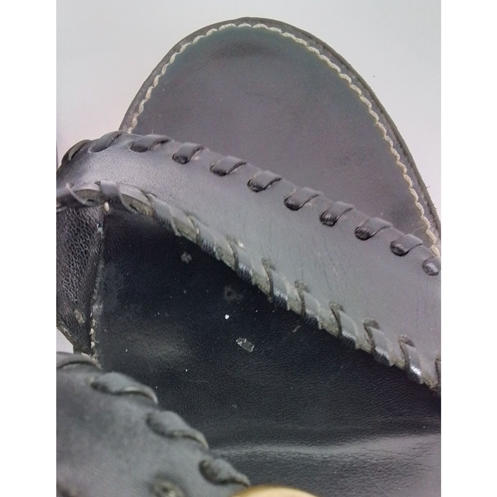 Coach Coach Leather Sandal Heels US 8B Black W/ Stitching & Buckle Size US 8 / IT 38 - 10 Thumbnail