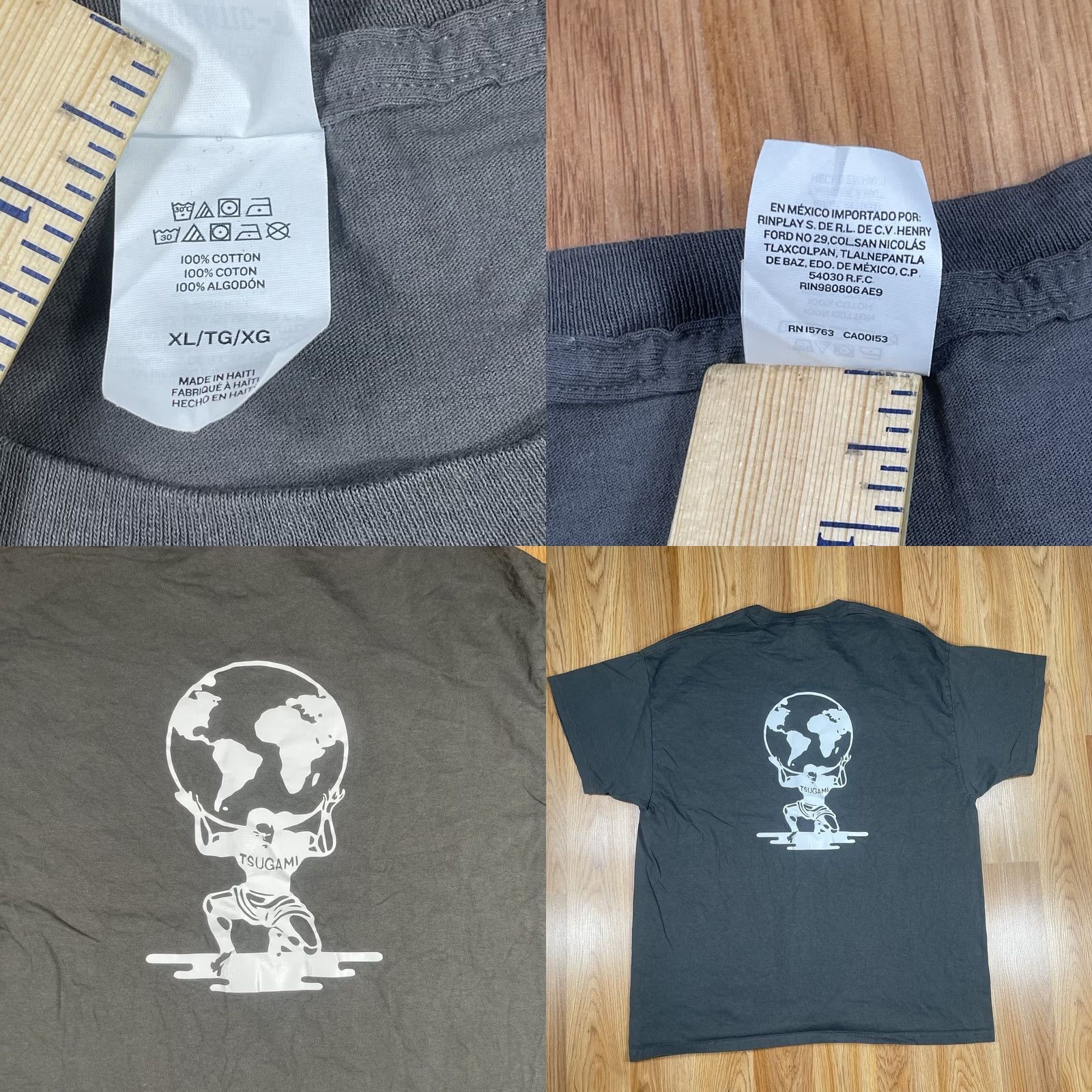 Hanes Hanes Graphics T-Shirt Mens XL Gray Tsugami Authentic-T Short Sleeve Size US XL / EU 56 / 4 - 8 Thumbnail