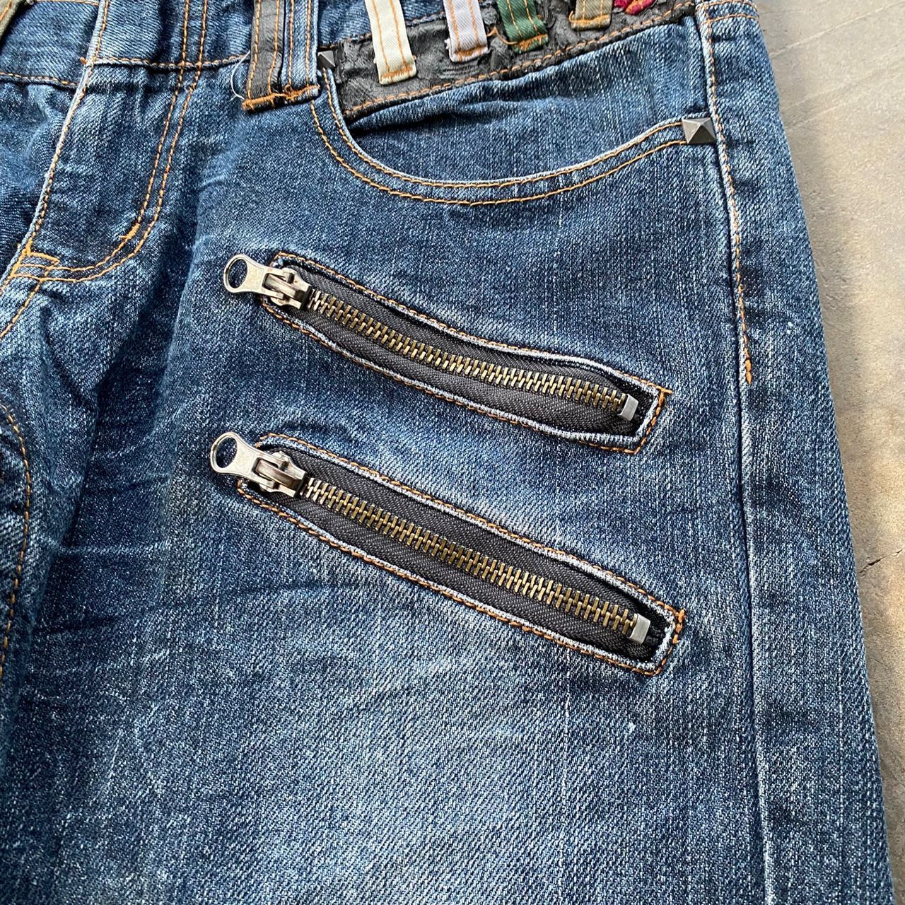 If Six Was Nine 💥Best Offer💥Vintage Nylaus Double Waist Distressed Denim Size US 32 / EU 48 - 4 Thumbnail