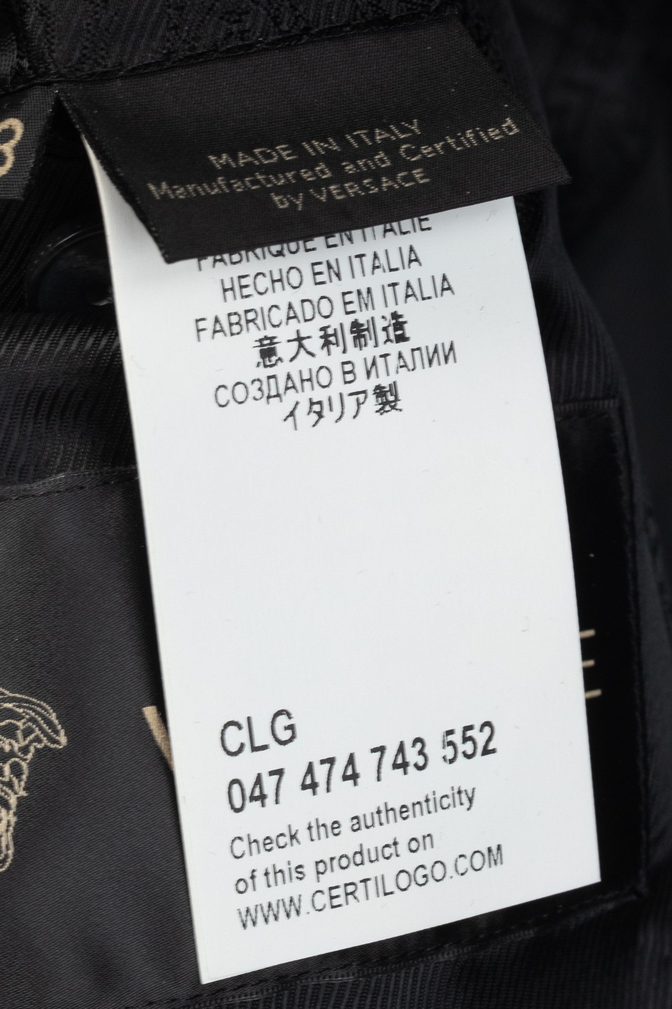Versace Versace Black Stretch-Cotton Leather-Trim Blazer Size 48R - 12 Thumbnail