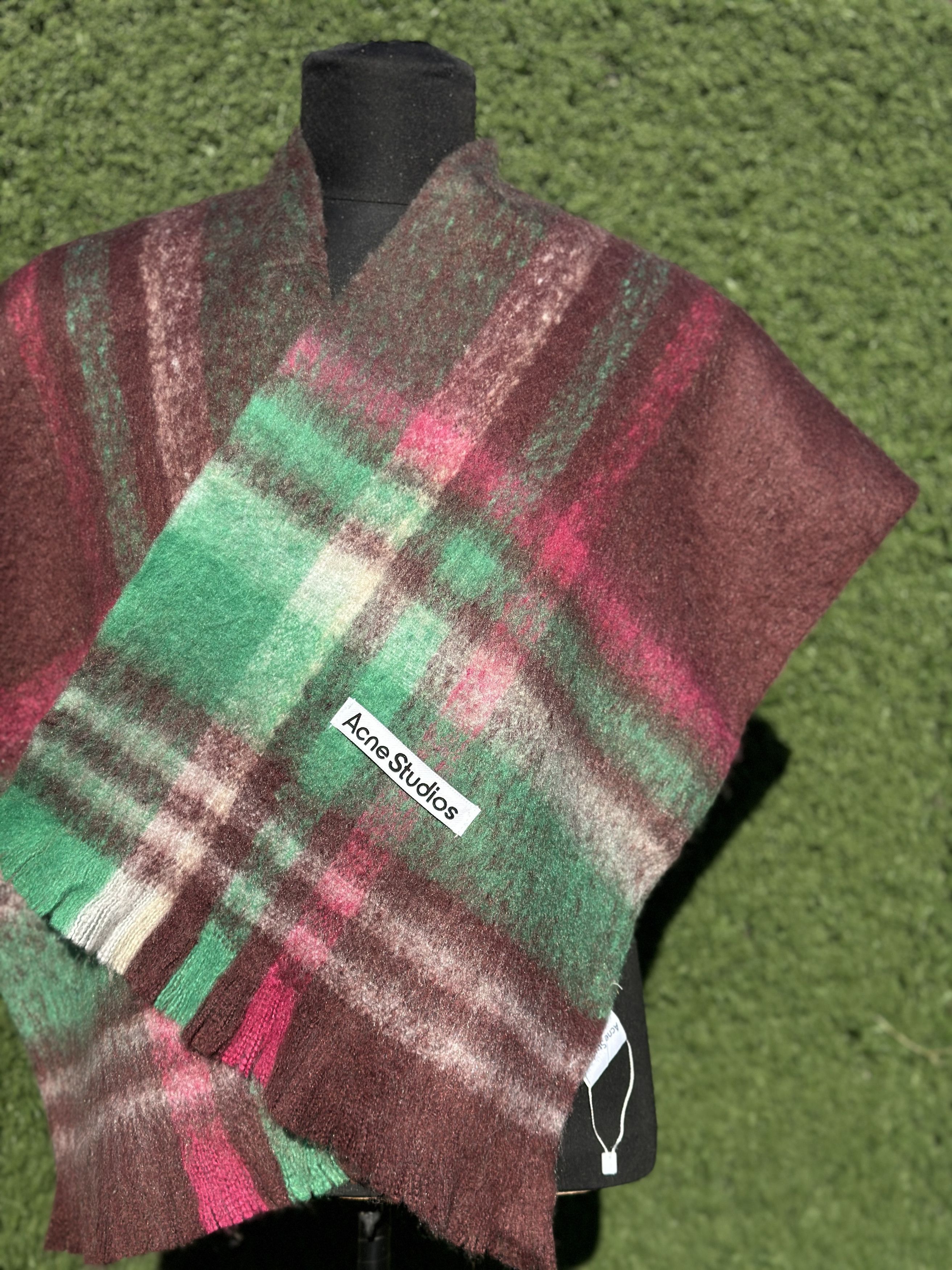 Acne Studios Acne Studios Mohair Alpaca Wool Plaid Scarf 210x35cm Size ONE SIZE - 6 Thumbnail