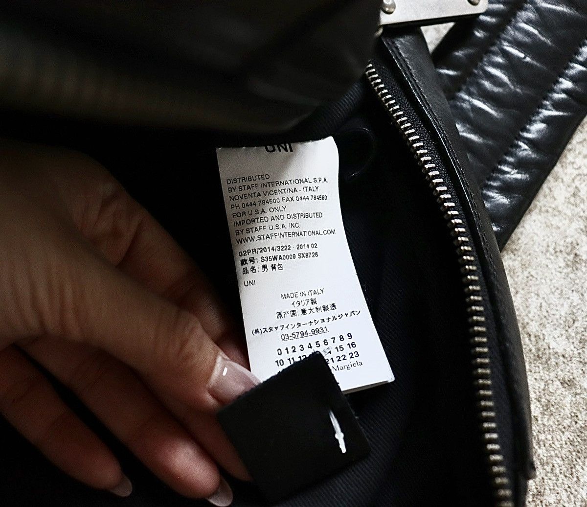 Maison Margiela Maison Martin Margiela Leather Backpack，black Size ONE SIZE - 15 Thumbnail