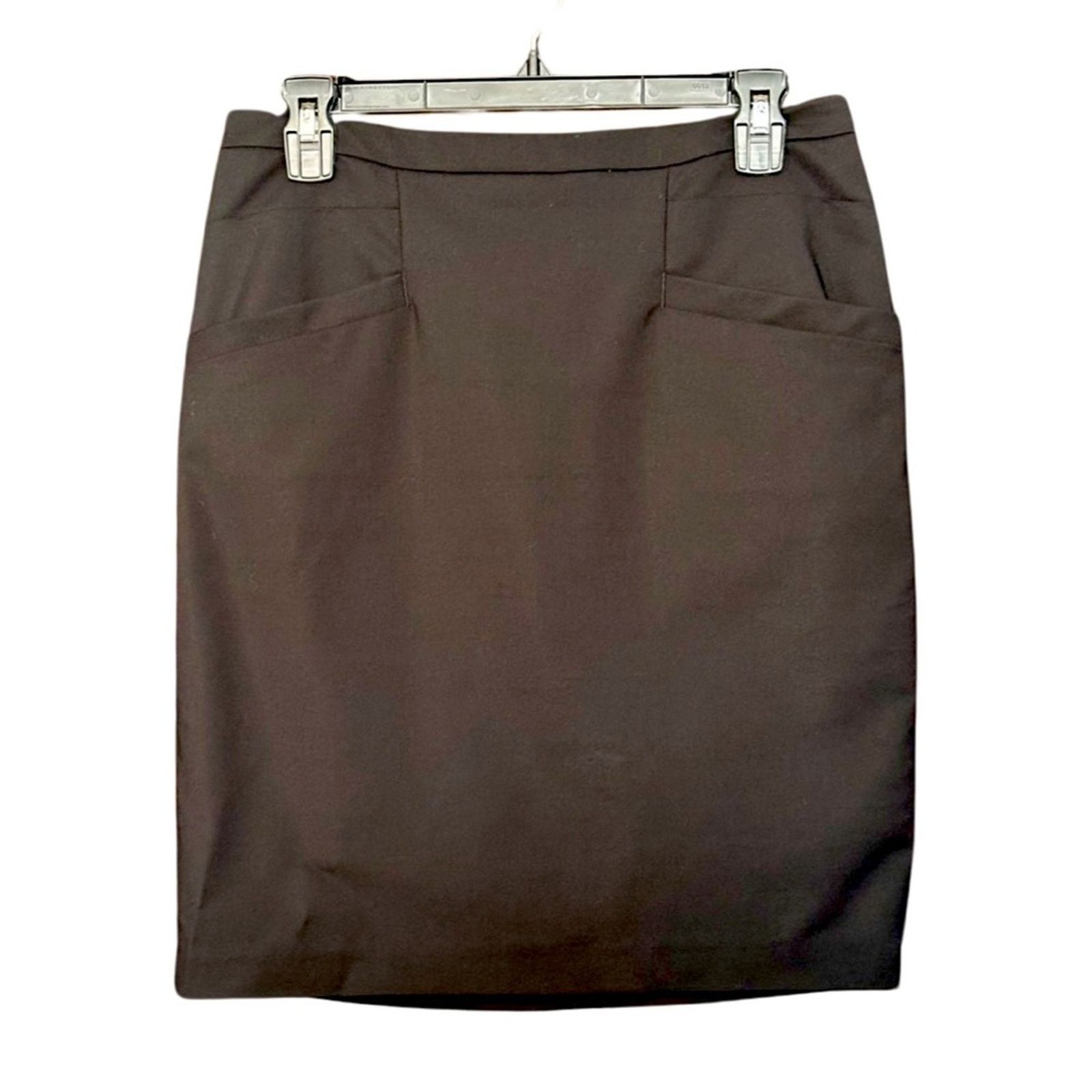 H&M H&M Solid Black Pencil Skirt With Front & Back Pockets Size 30" / US 8 / IT 44 - 1 Thumbnail