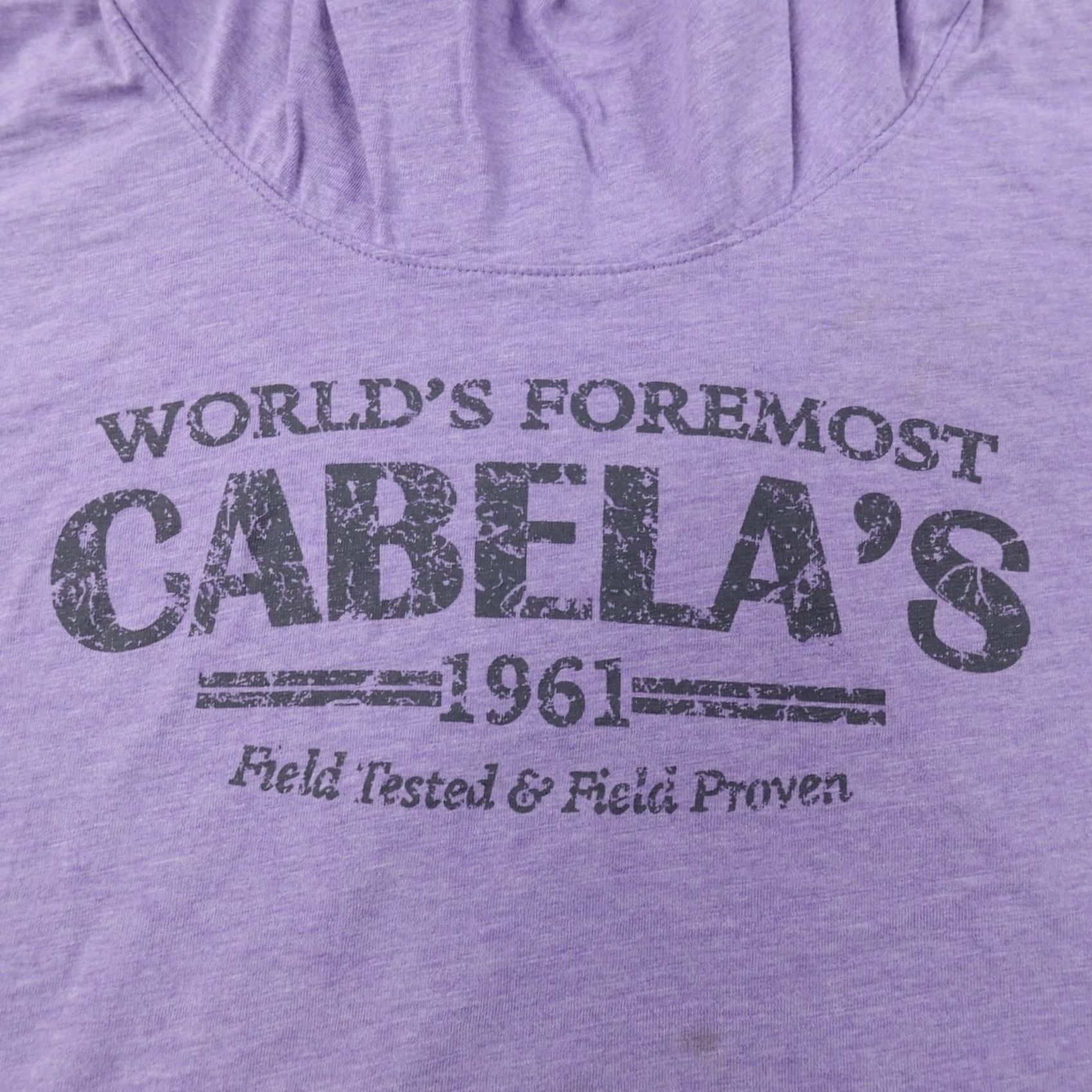Vintage Cabelas Hoodie Womens M Purple Gray Pullover Sweatshirt Hooded Pockets Thermal Dolman Sleeve Knit Sweater Size M / US 6-8 / IT 42-44 - 7 Thumbnail
