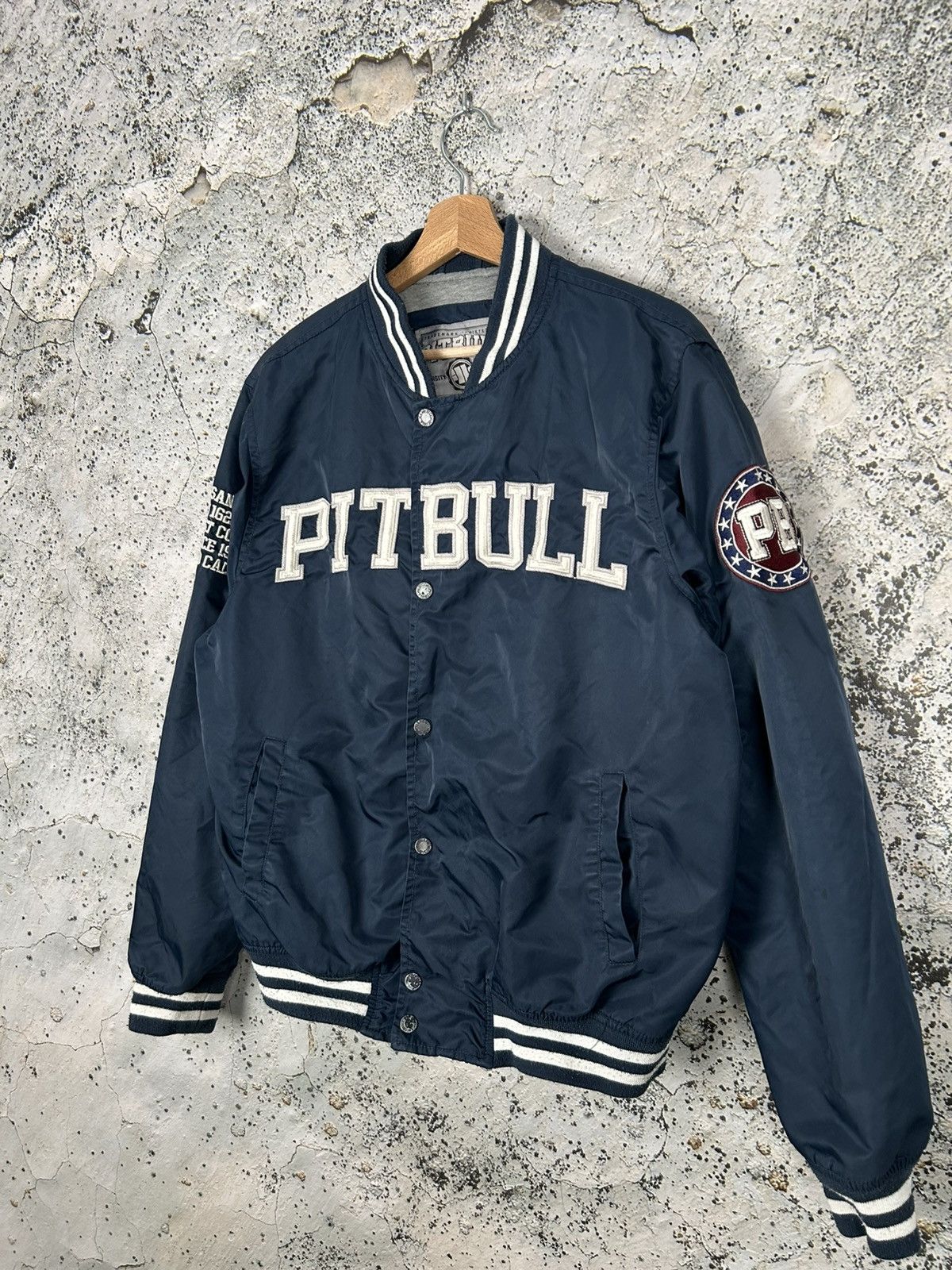 Vintage Vintage Pitbull Varsity Jacket Baseball 90s Boxy Oversized Size US L / EU 52-54 / 3 - 2 Thumbnail
