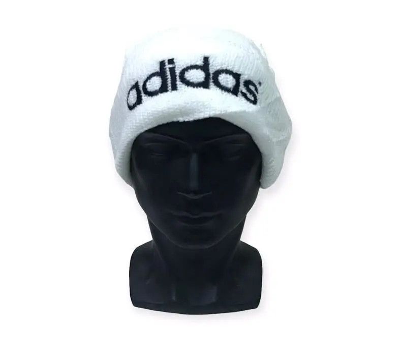 Adidas × Descente Vintage Adidas Spellout By Descente Beanie Hat Size ONE SIZE - 1 Thumbnail
