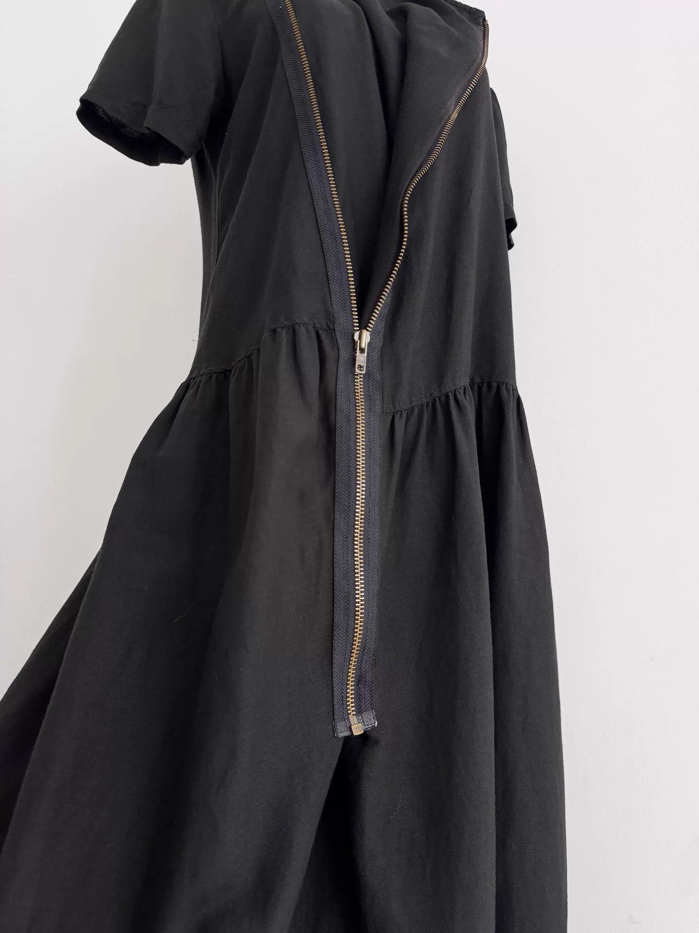 Comme des Garcons Comme des Garçons Silk-Linen Blend Round Side Zip Dress Size M / US 6-8 / IT 42-44 - 7 Thumbnail
