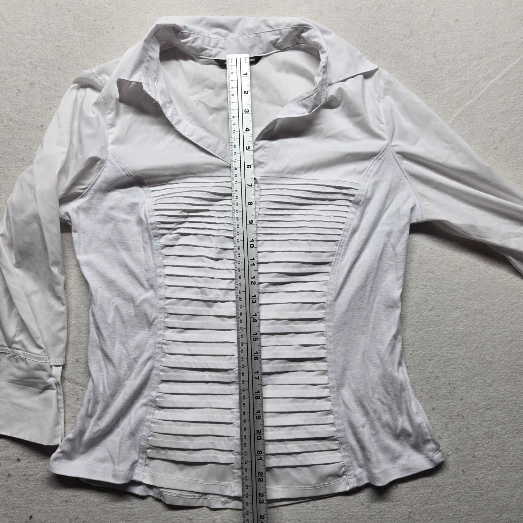 Vintage ZAC & RACHEL Shirt Adult Women's PXL Petite White Long Sleeve Button-Down Shirt Size XL / US 12-14 / IT 48-50 - 6 Thumbnail