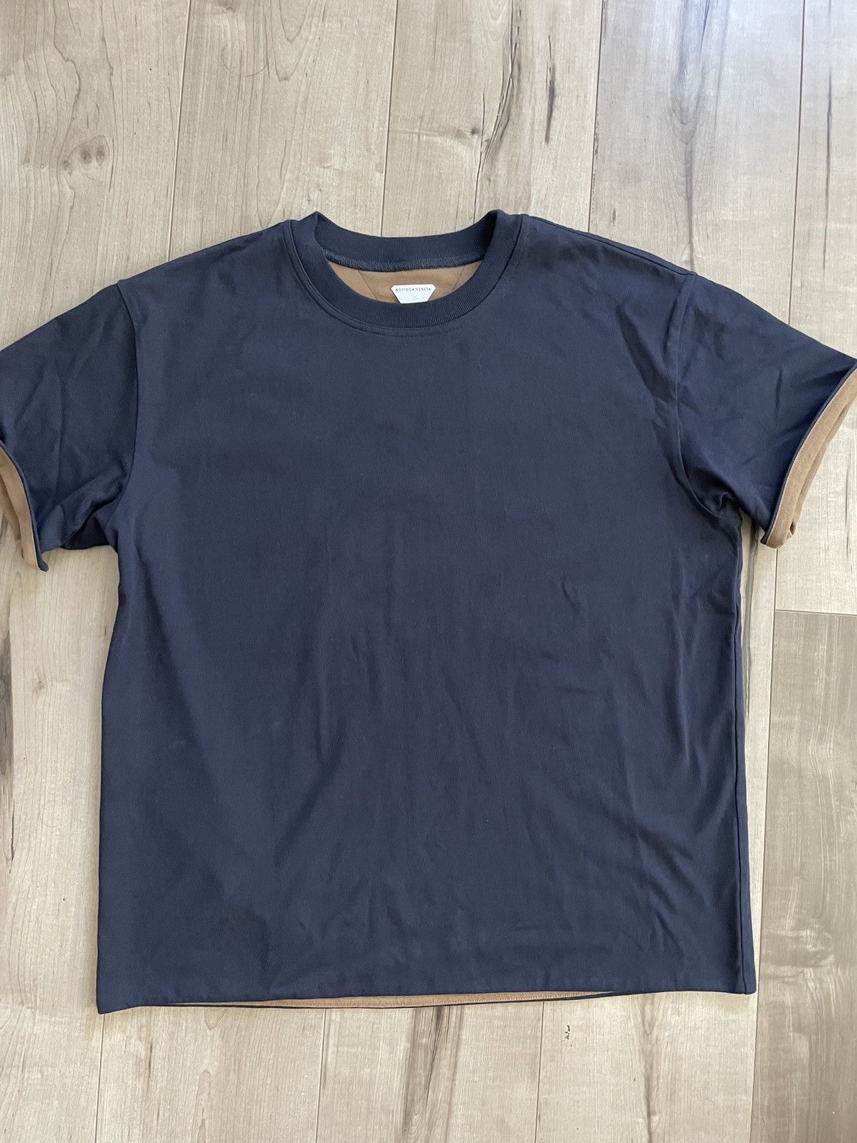 Bottega Veneta Bottega Veneta Double Layer T Shirt Navy size S Size US M / EU 48-50 / 2 - 1 Thumbnail