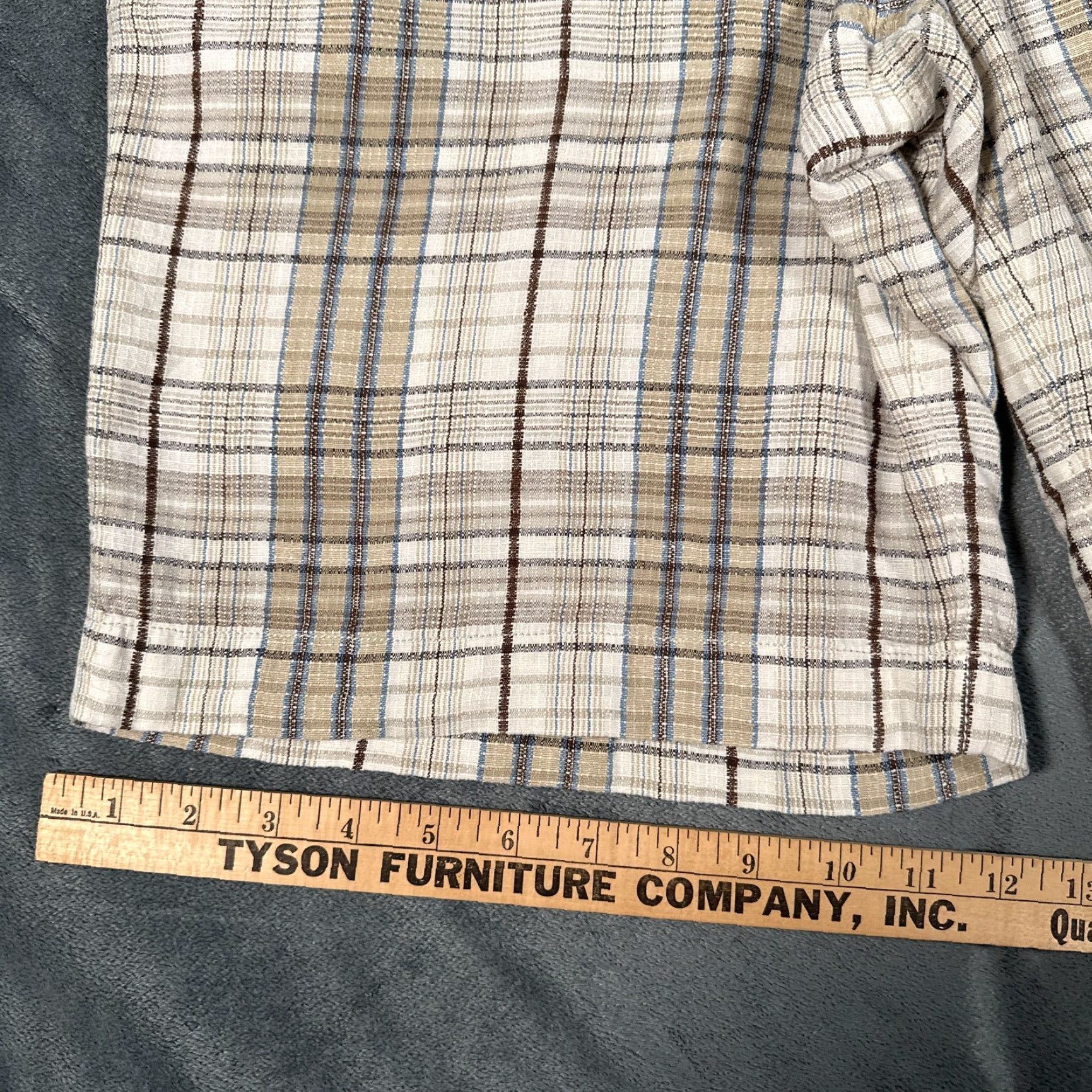 Tommy Bahama VINTAGE Tommy Bahama Shorts Mens 36 Chino Casual Linen Silk Plaid Beach Summer Outdoor Men Size US 36 / EU 52 - 2 Thumbnail