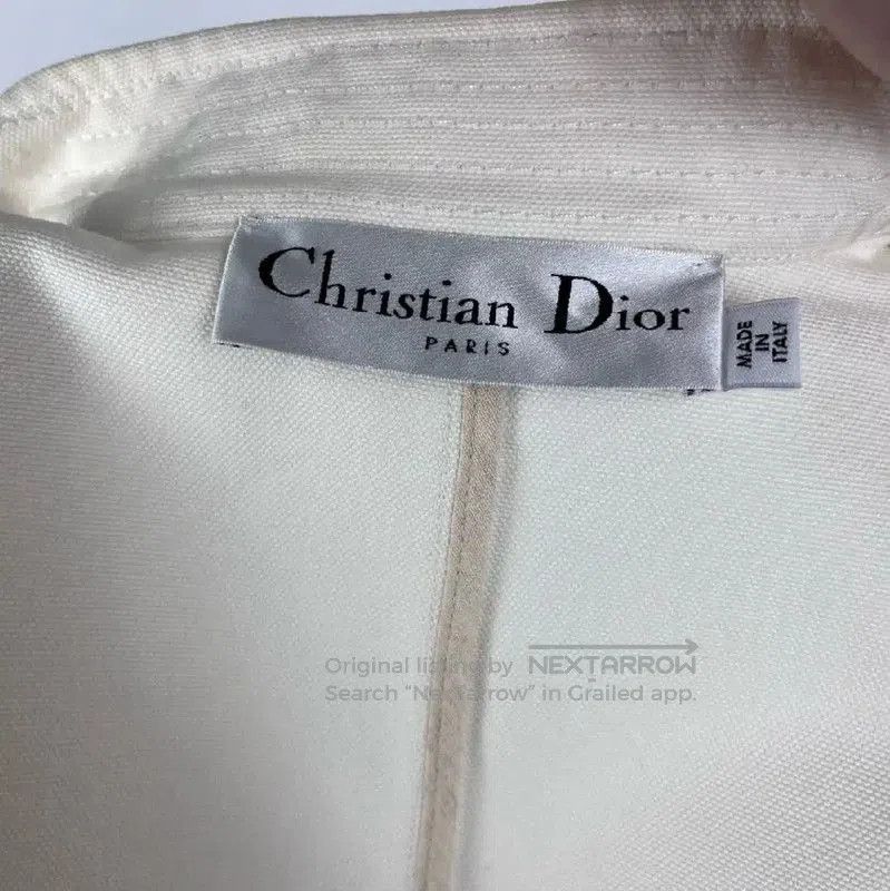 Dior Dior White Cotton Jacket for Women . Size M / US 6-8 / IT 42-44 - 4 Thumbnail