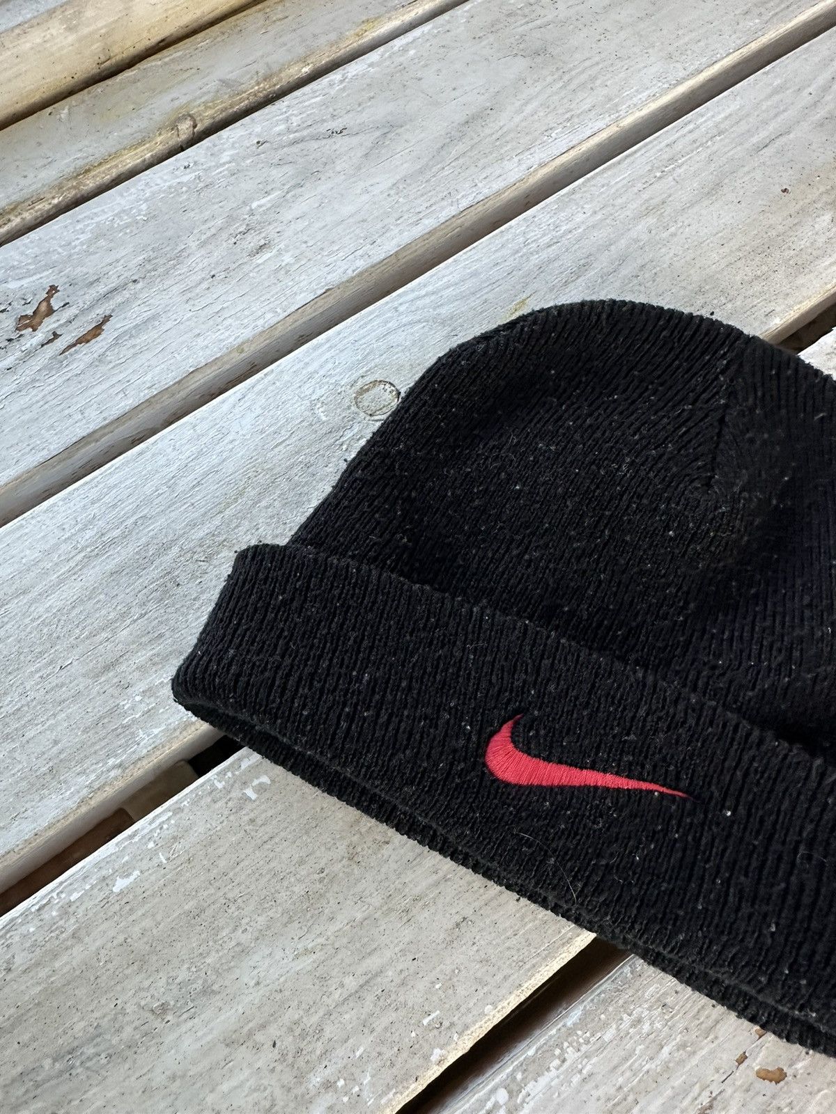 Nike × Vintage Vintage 90s Nike Beanie Toque Spellout Logo 90s Size ONE SIZE - 2 Thumbnail