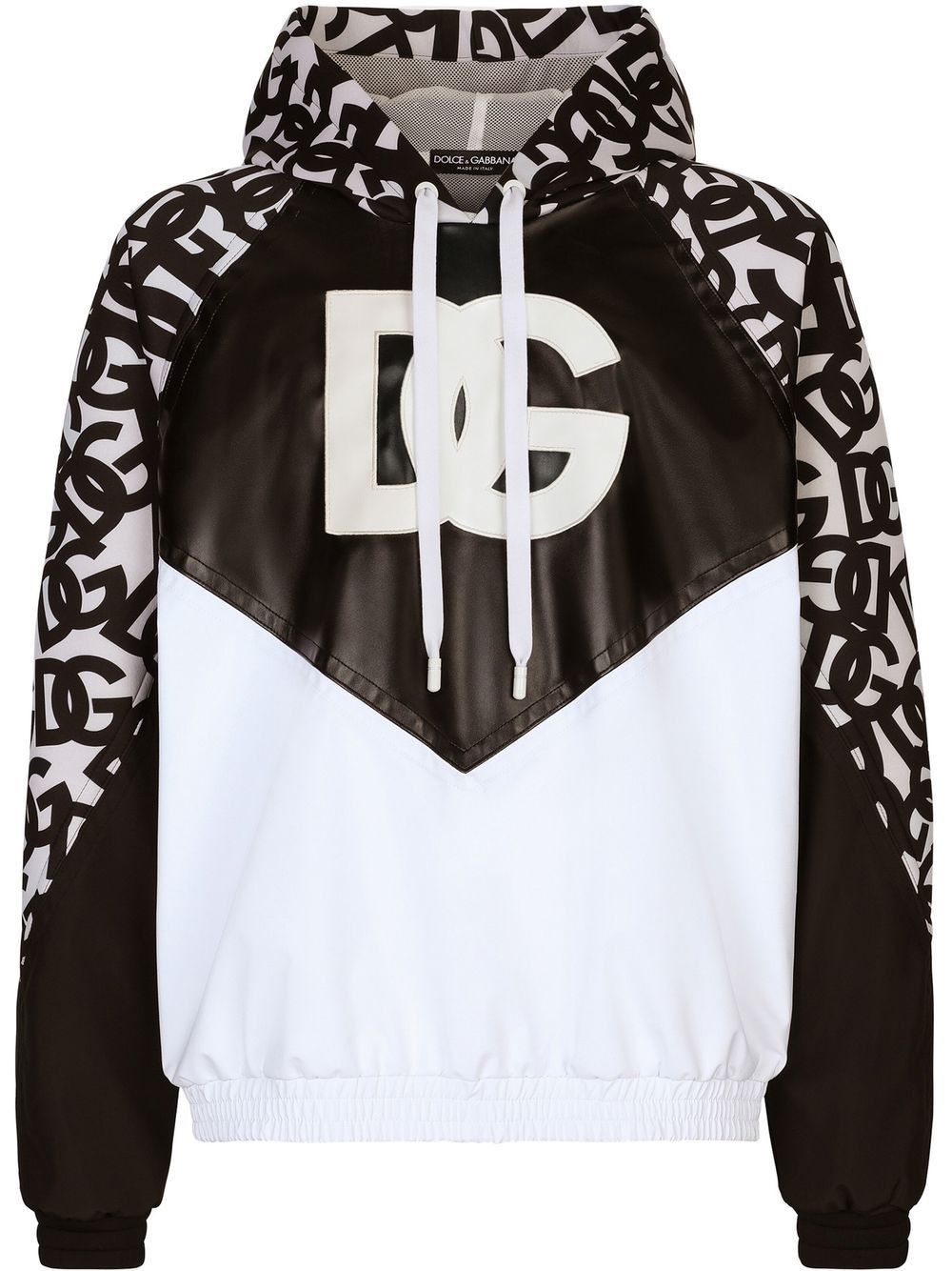 Dolce & Gabbana o1y0125 Shell Hooded Jacket in White/Black Size US S / EU 44-46 / 1 - 1 Thumbnail