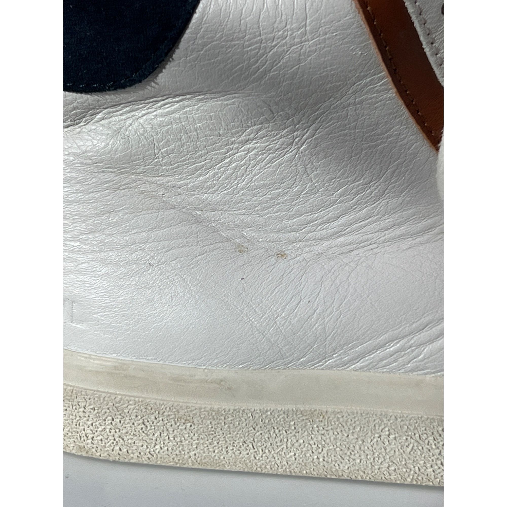 Madewell Madewell MWL High Top Sneakers White Leather Suede Brown Acc Size US 6.5 / EU 39-40 - 4 Thumbnail