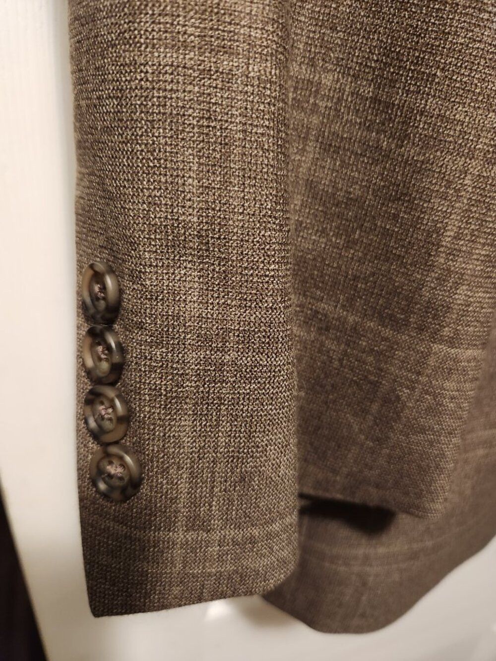 Jos. A. Bank Jos.a.bank men's brown 100%wool sport coat blazer jacket 44R Size 44R - 5 Thumbnail