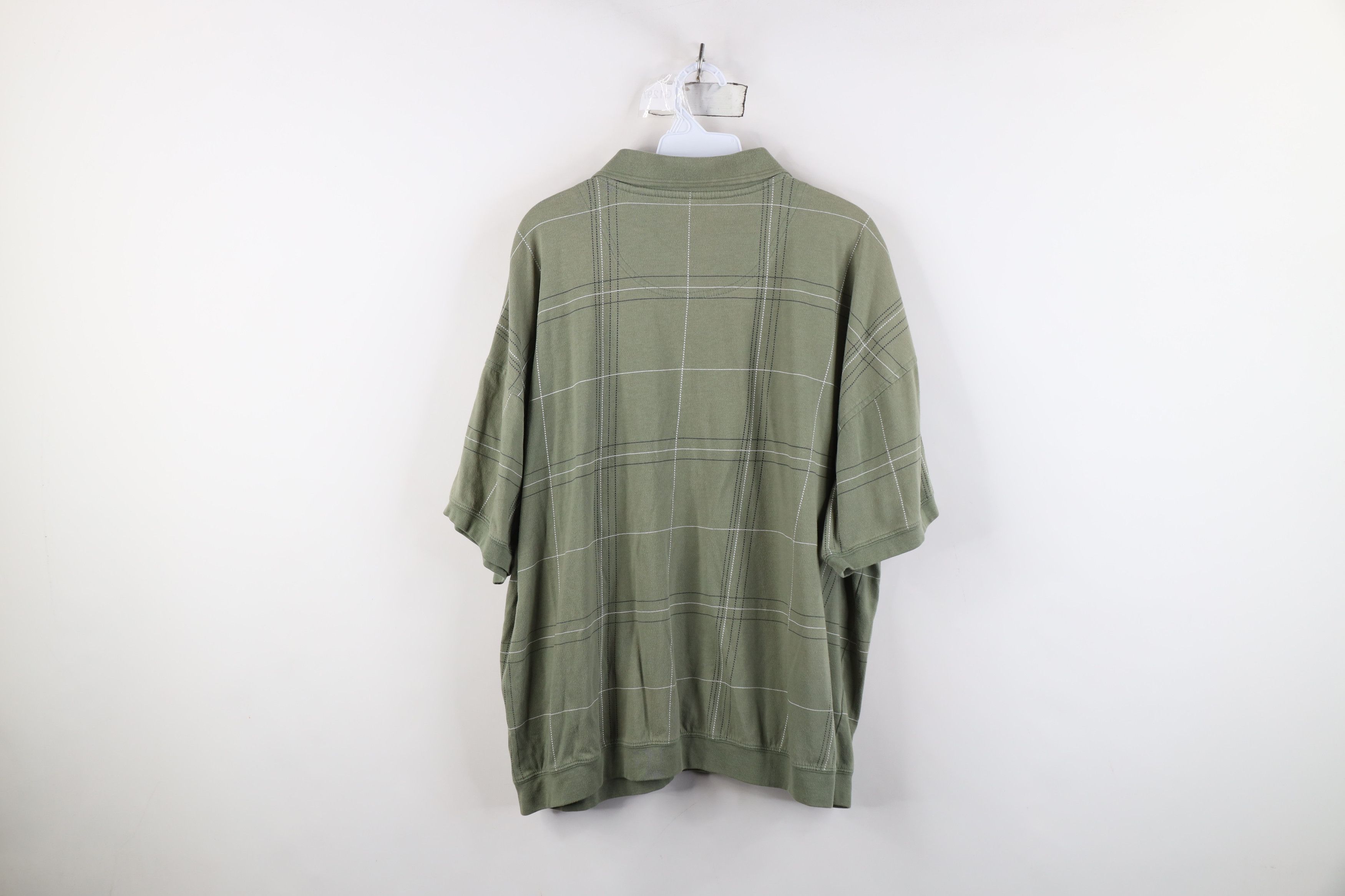 Vintage Vintage 90s Streetwear Plaid Collared Pullover Polo Shirt Size US XXL / EU 58 / 5 - 10 Thumbnail