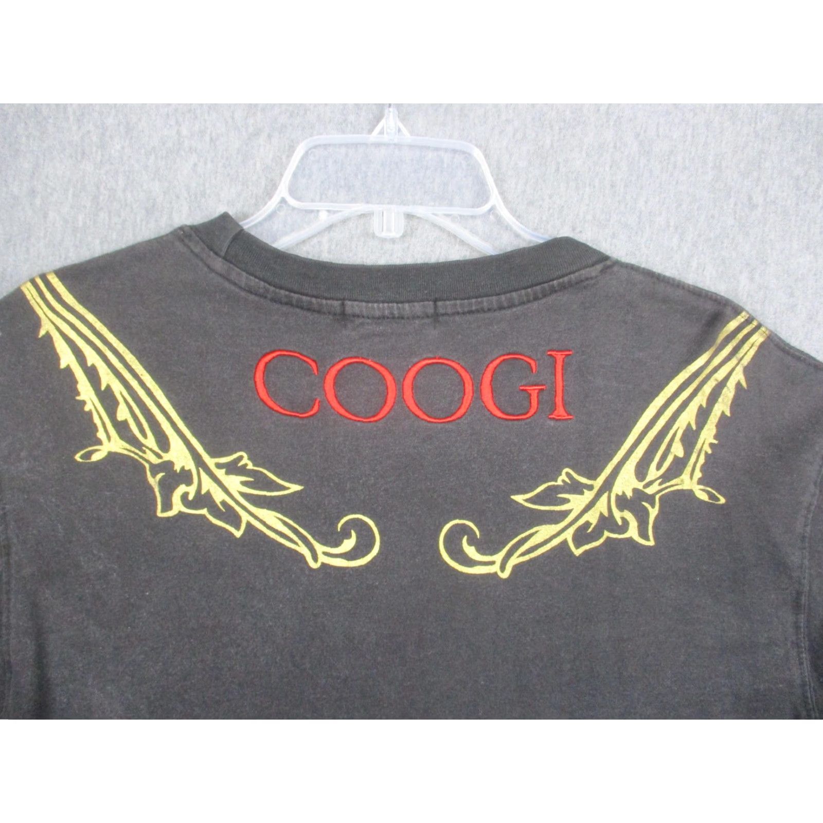Coogi Coogi Mens XL Black Long Sleeve T-Shirt Embroidered Graphic Scroll Tee Shirt Size US XL / EU 56 / 4 - 6 Thumbnail