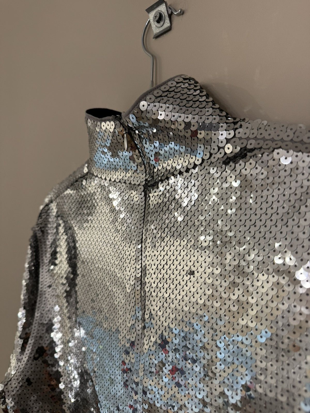 Designer GRAIL !!! H&M x Rabanne silver zip 1/4 very rare Size US M / EU 48-50 / 2 - 5 Thumbnail