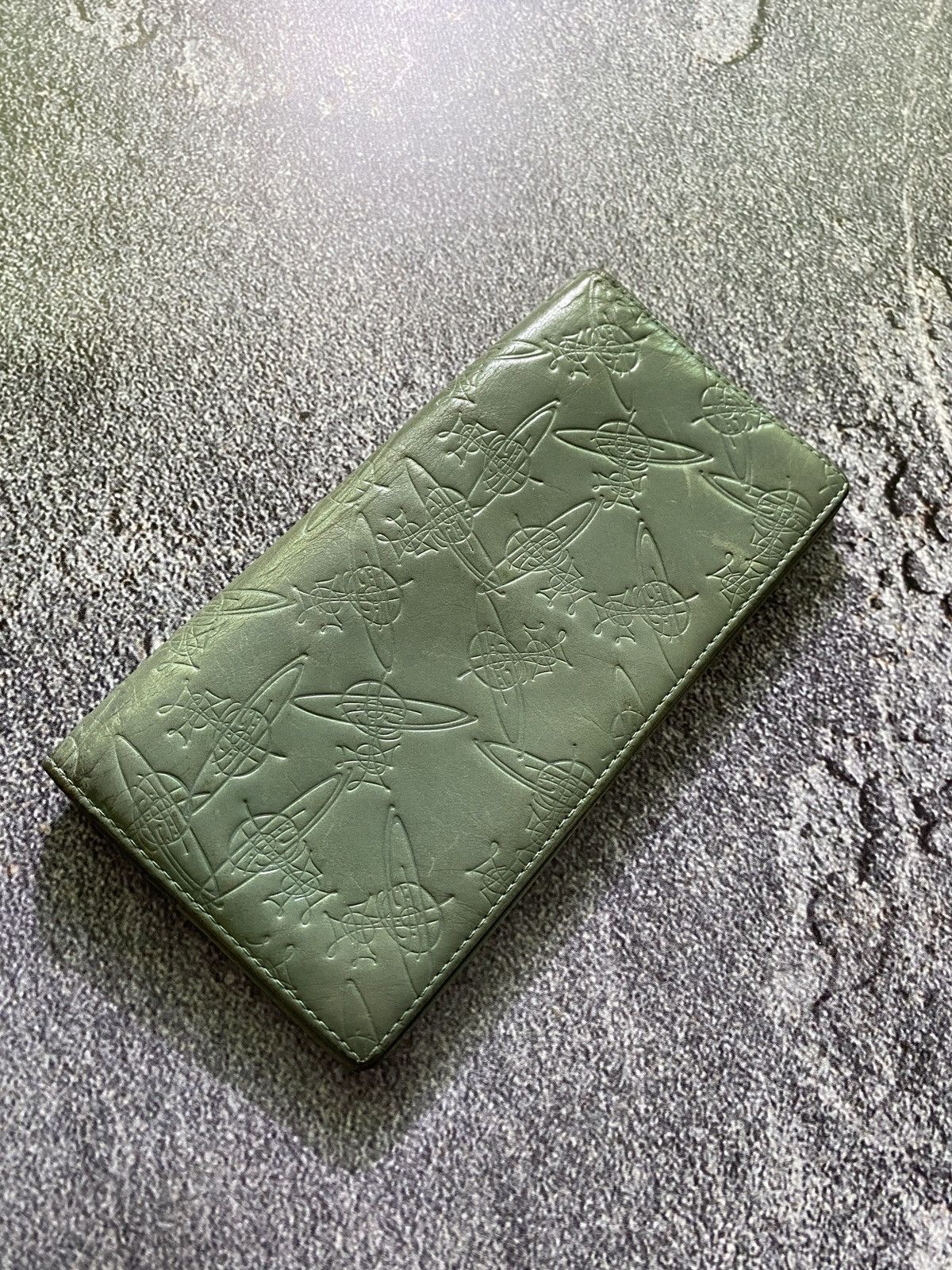 image of Vivienne Westwood Orb Monogram Long Wallet in Mint, Men's