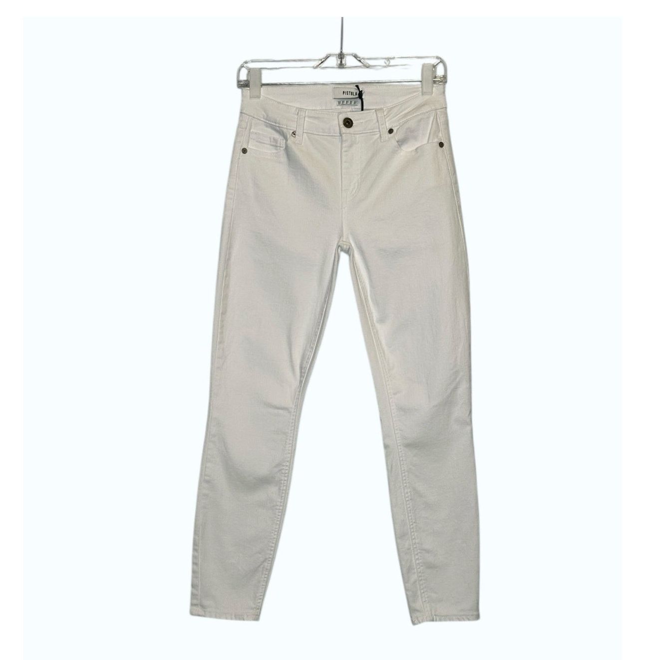 Pistola Pistola white stretch mid rise skinny ankle jeans size 27 Size 27" / US 4 / IT 40 - 13 Thumbnail