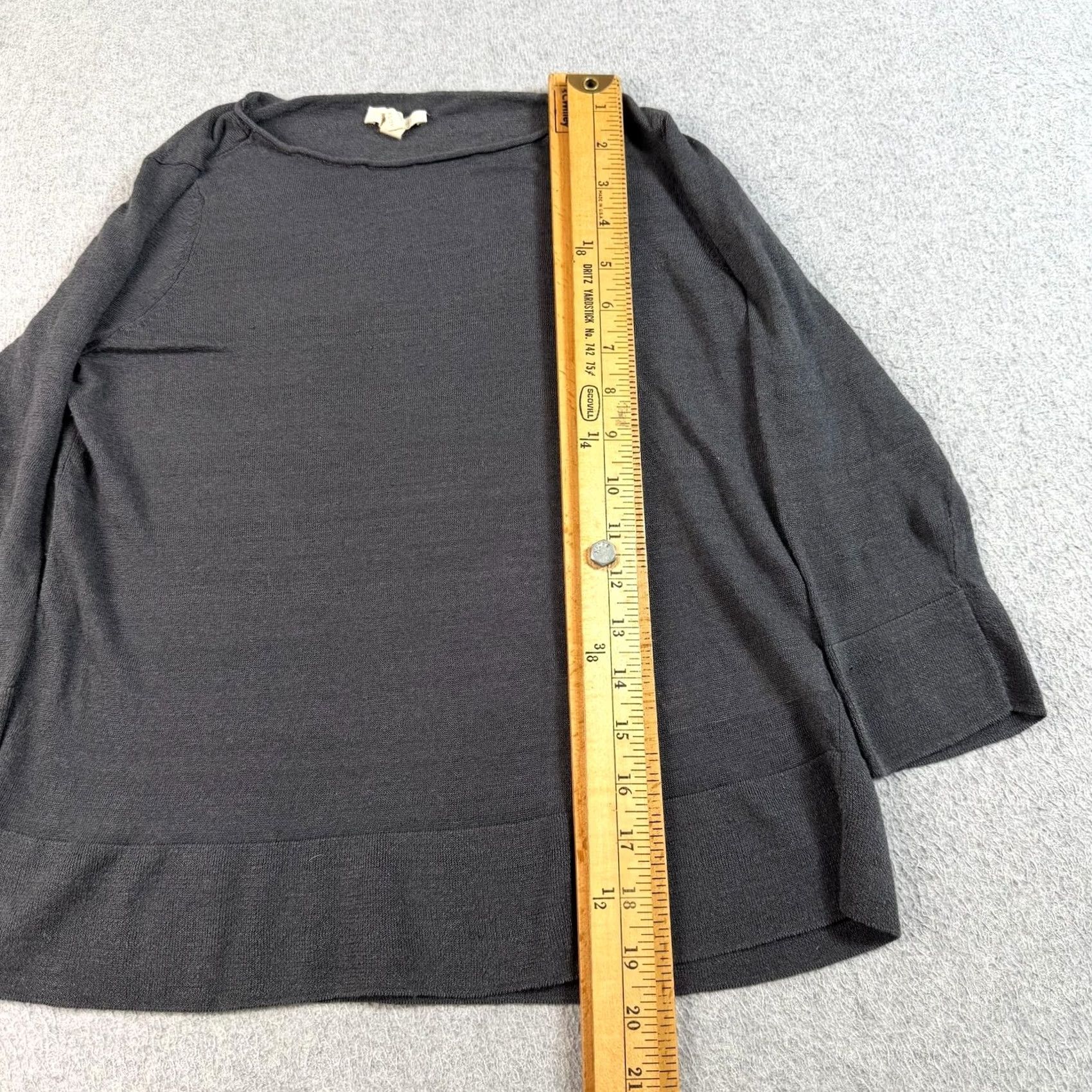 Eileen Fisher Eileen Fisher Shirt Women XS Gray Organic Linen Blend Lightweight Boat Neck 3/4 Sleeve Tunic Casual Spring Women XS Gray - EILEEN FISHER Shirt Size XS / US 0-2 / IT 36-38 - 5 Thumbnail