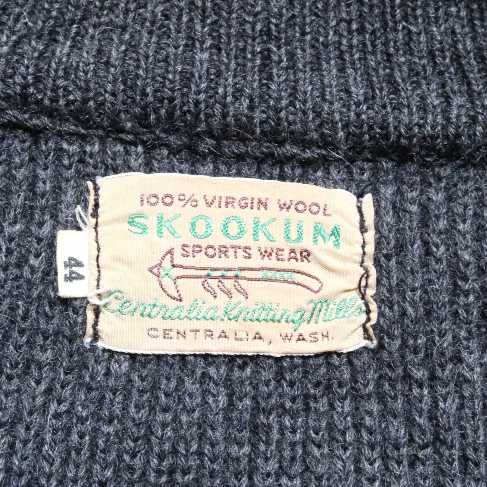 Vintage VINTAGE Skookum Wool Cardigan Jacket Mens 44 Grey Cardigan Wool Jacket 1940s 44 Mens Size US XXL / EU 58 / 5 - 6 Thumbnail