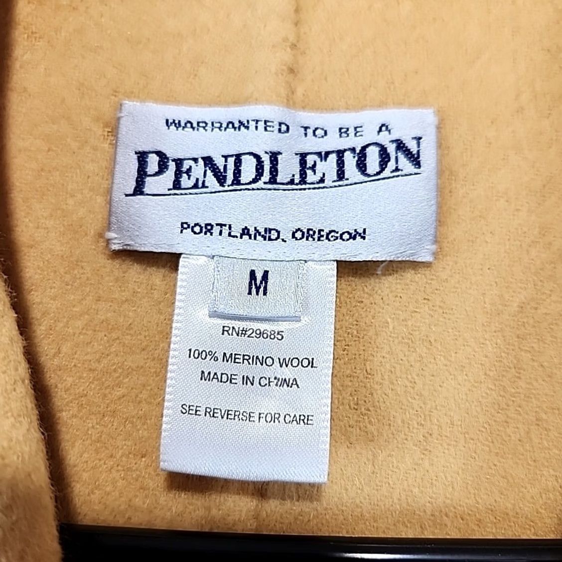 Pendleton VINTAGE Pendleton Blazer Women’s M Gold 100% Merino Wool Three Button Old Money Academia Wool Blazer Womens Regular Gold - Size M / US 6-8 / IT 42-44 - 5 Thumbnail