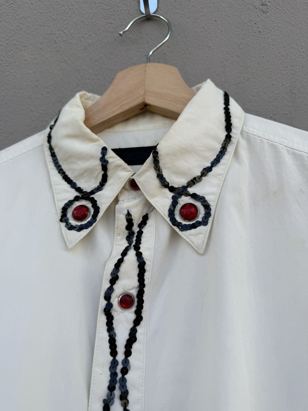 Designer × Japanese Brand 💥Vintage 80s-90s Arrston Volaju KOHSHIN SATOH Designer Shirt Size US XL / EU 56 / 4 - 4 Thumbnail