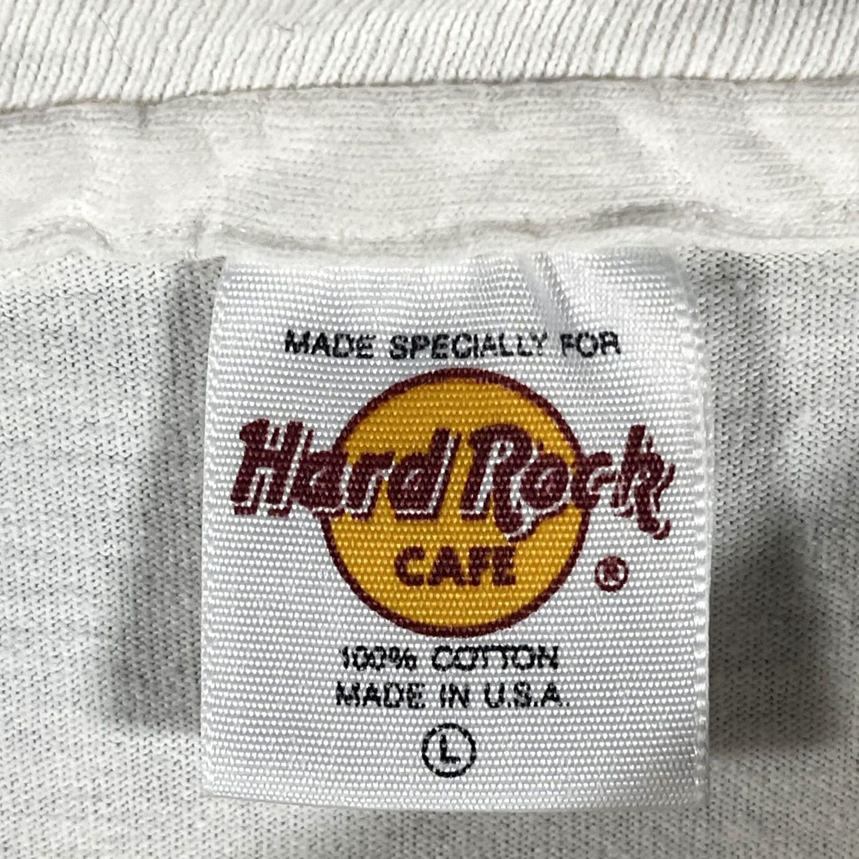Hard Rock Cafe VINTAGE Hard Rock Cafe Shirt Mens Large White Graphic 90s Los Angeles Crew Neck Cotton T-Shirt Size US L / EU 52-54 / 3 - 6 Thumbnail
