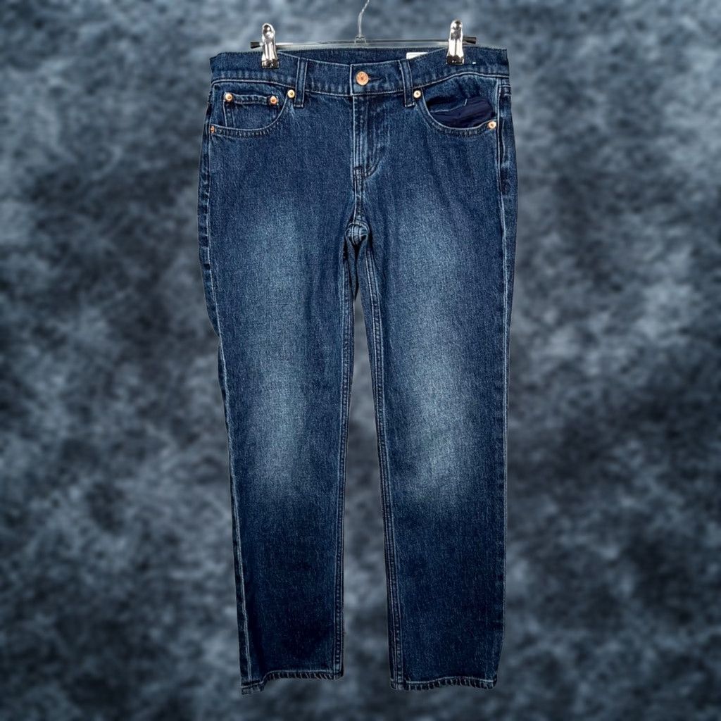 Gap Gap 1969 90s Vintage Jeans Womens Size 28 Regular Dark Wash Straight 5-Pocket Denim Cotton Polyester Blue Mens? Size 28" / US 6 / IT 42 - 1 Thumbnail