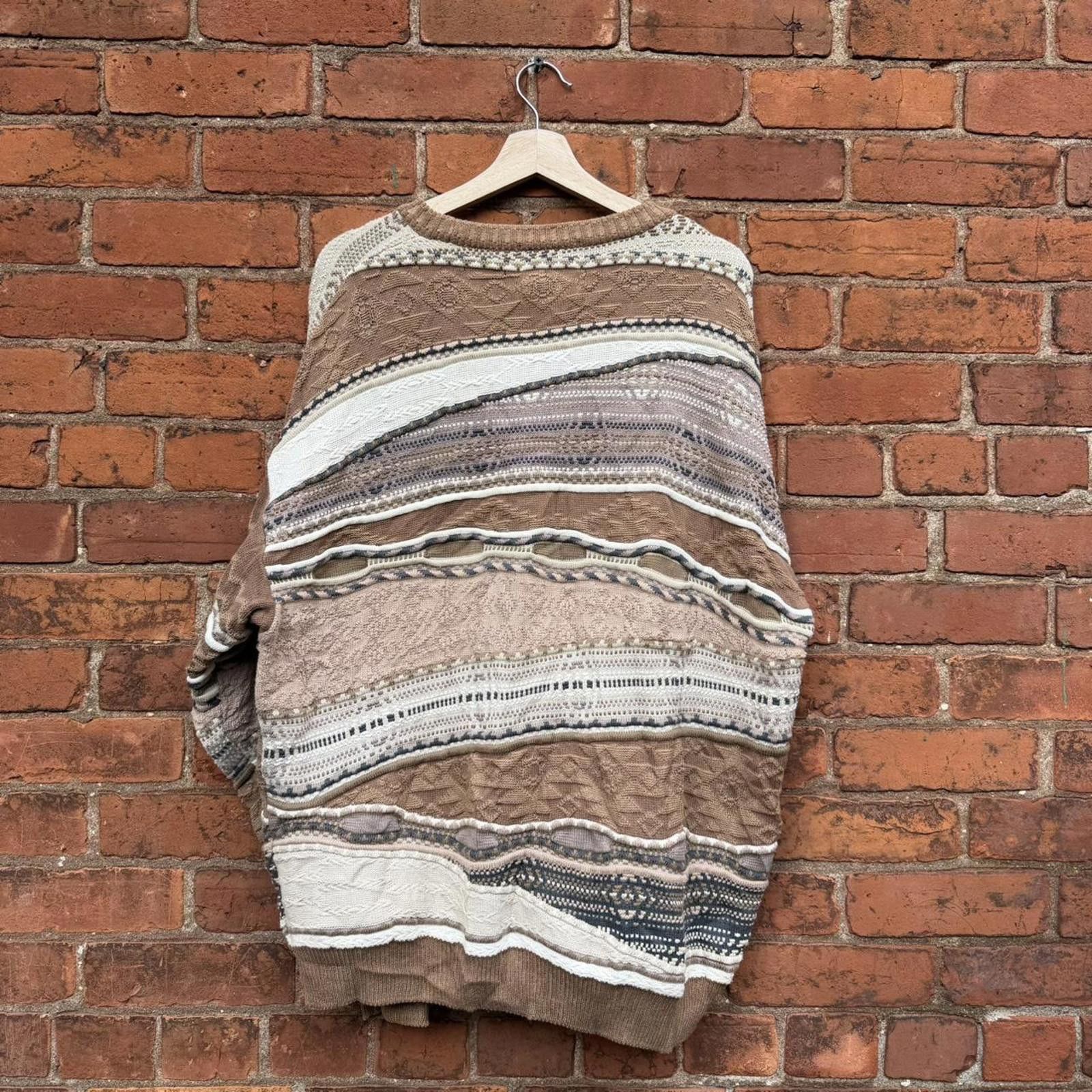Other vintage crossings coogi style 3D knit sweater L/XL Size US L / EU 52-54 / 3 - 6 Thumbnail