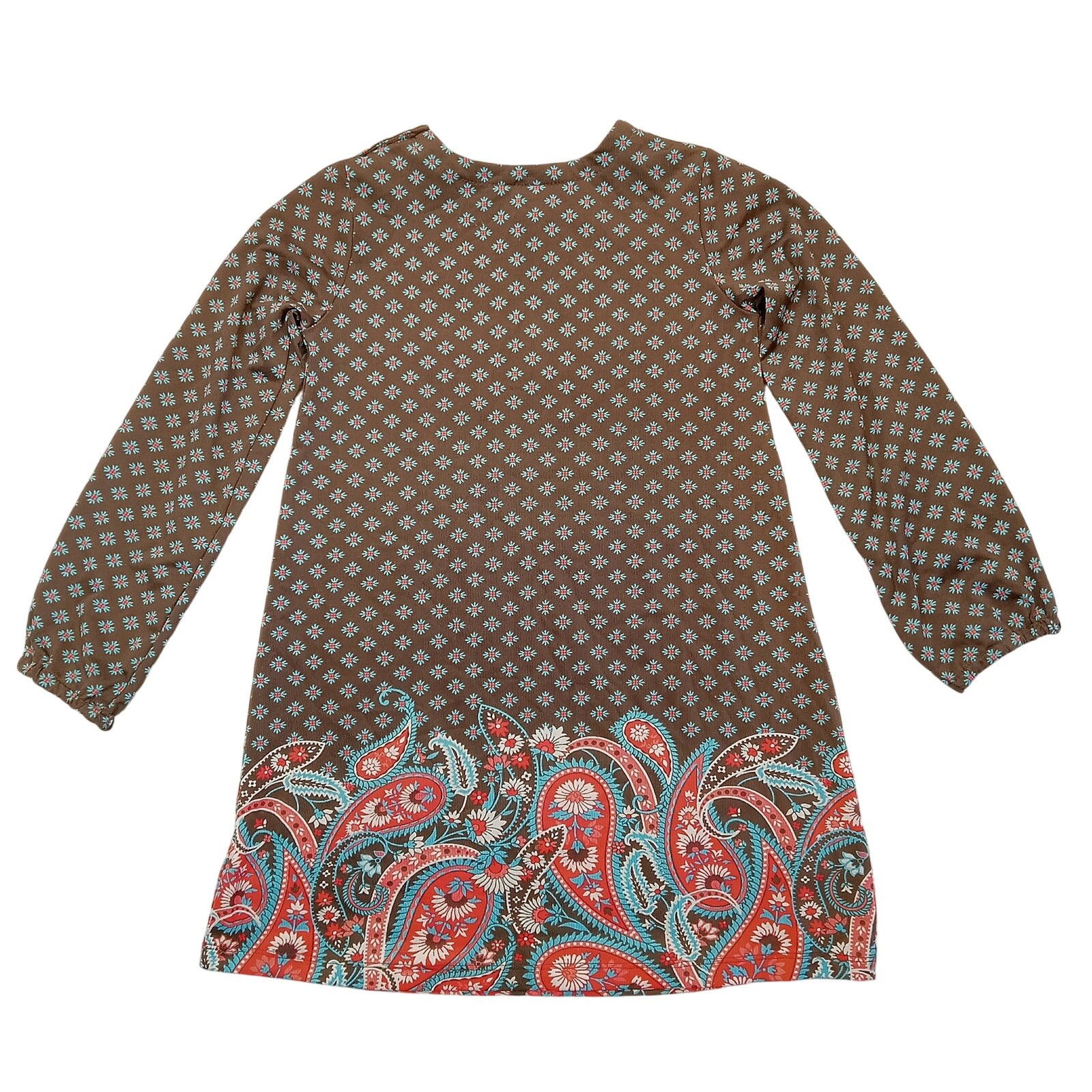& Other Stories J. Khaki Top 6 Womens 3/4 Sleeve Blouse Brown Floral Paisley Size XXL / US 16-18 / IT 52-54 - 2 Thumbnail