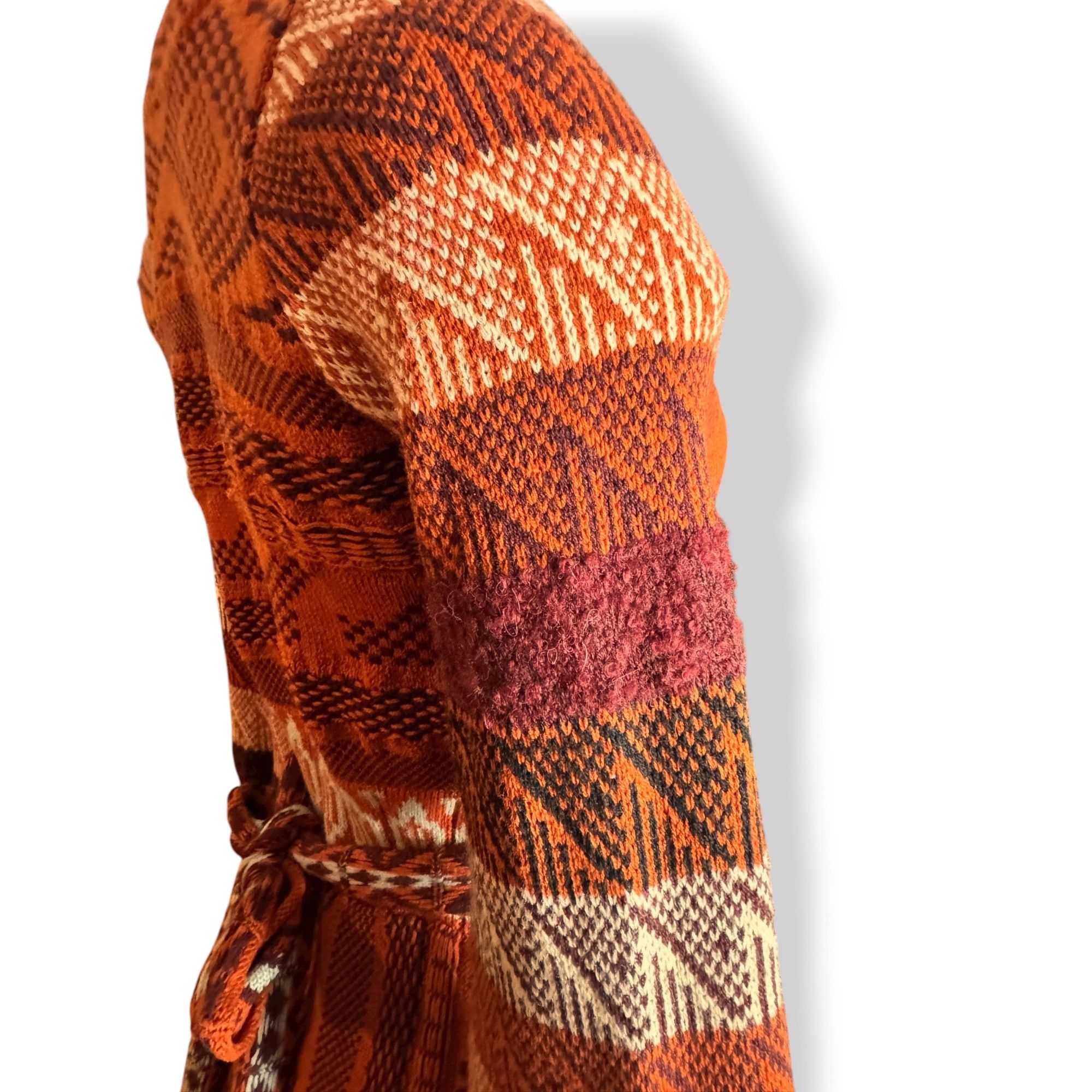 Free People Free People Orange Knit Boho Sweater Dress XS Bell Sleeves T Size XS / US 0-2 / IT 36-38 - 13 Thumbnail